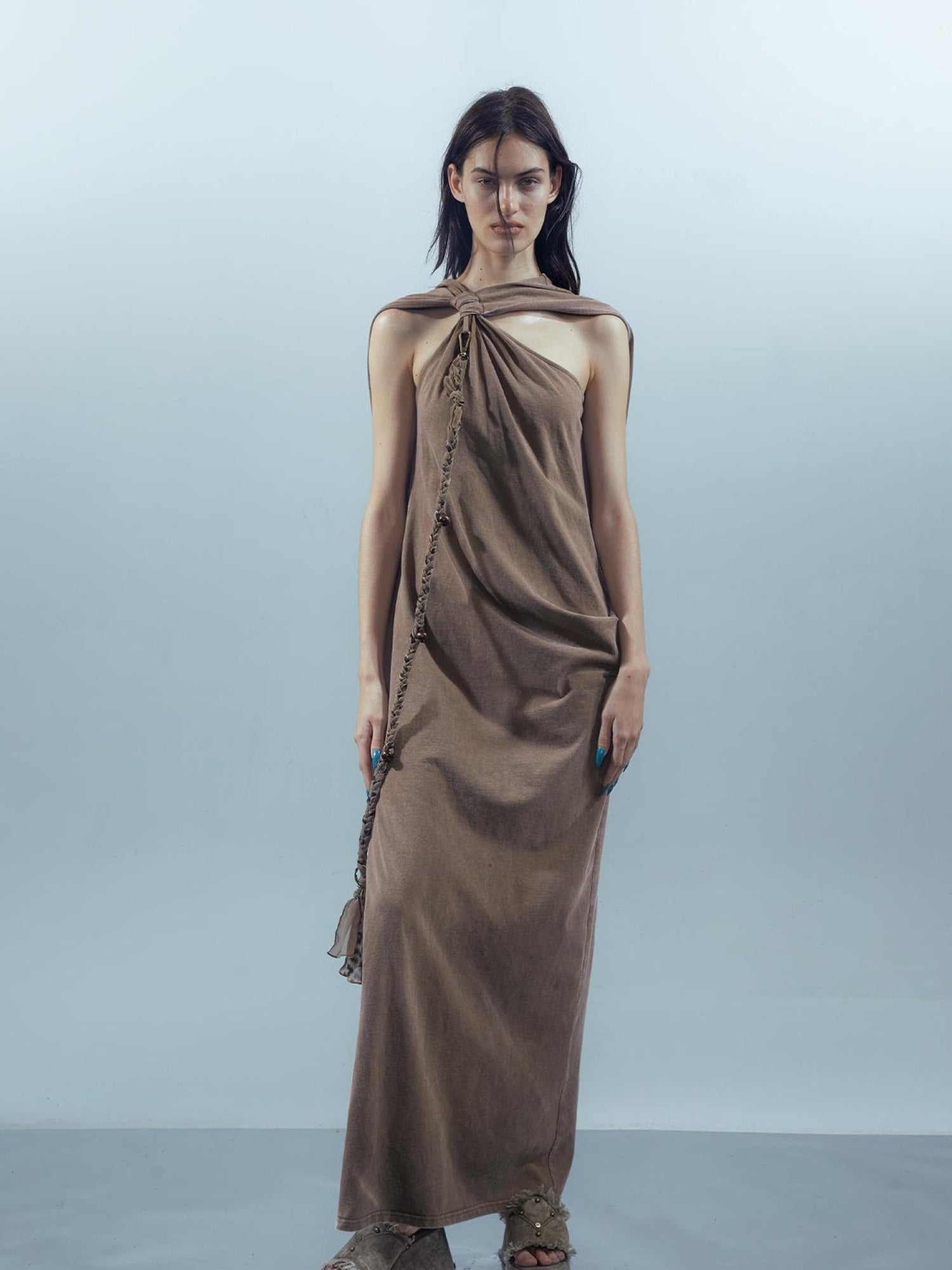 UpdateNN NORTH NODE Piscean Mirage Ethereal Threads Washed Tie Dye V-neck Dress