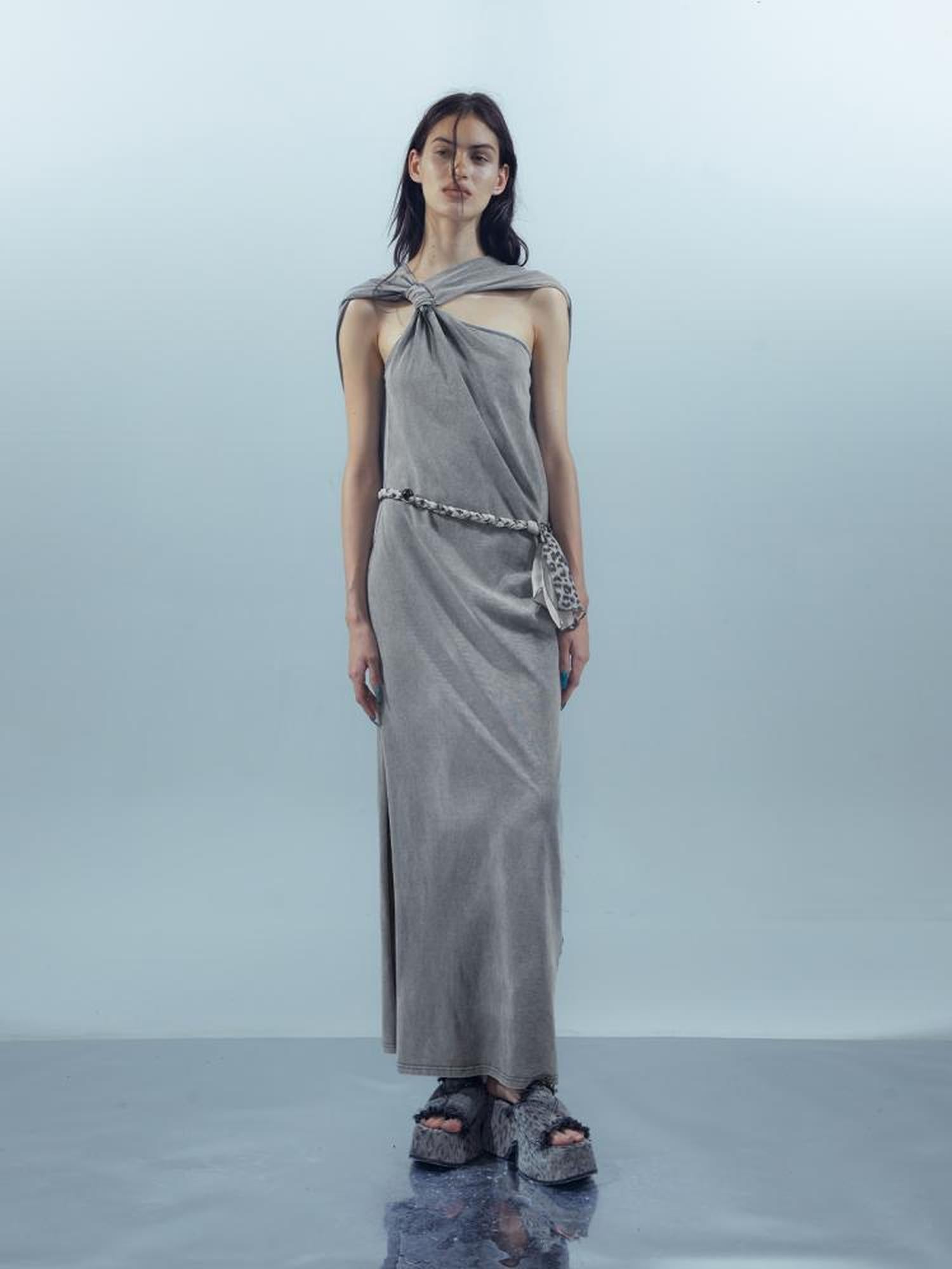 UpdateNN NORTH NODE Piscean Mirage Ethereal Threads Washed Tie Dye V-neck Dress