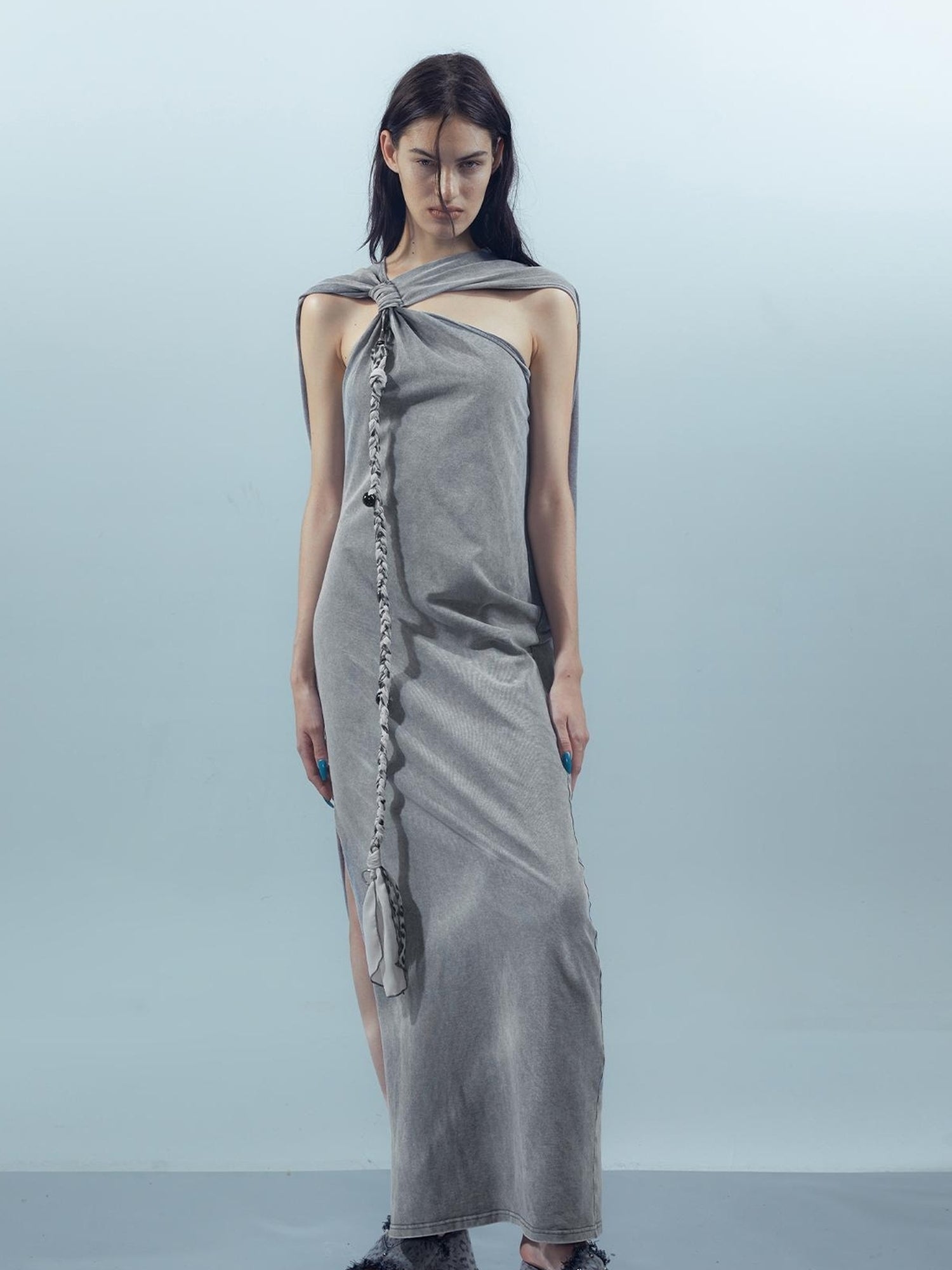 UpdateNN NORTH NODE Piscean Mirage Ethereal Threads Washed Tie Dye V-neck Dress