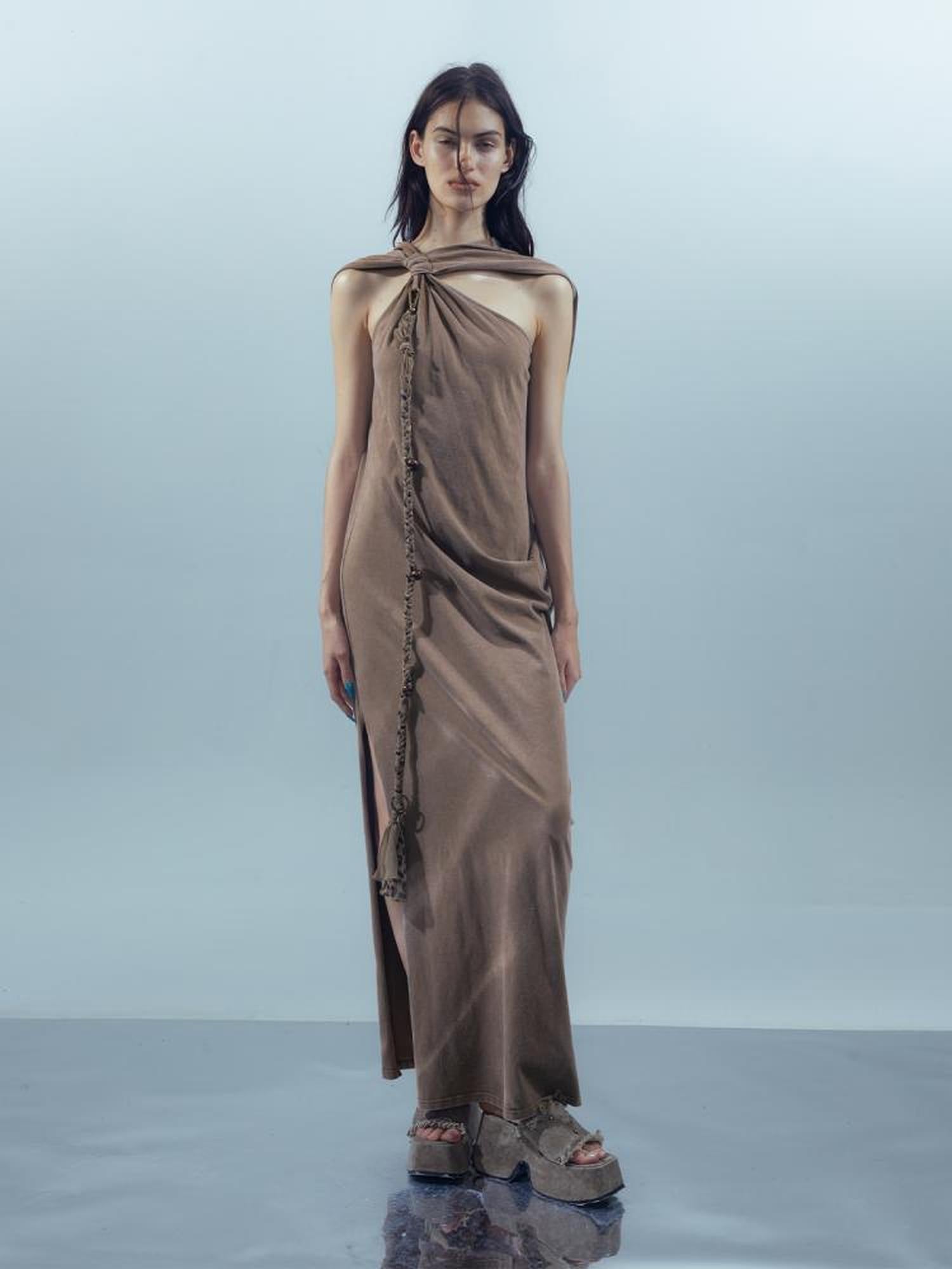 UpdateNN NORTH NODE Piscean Mirage Ethereal Threads Washed Tie Dye V-neck Dress