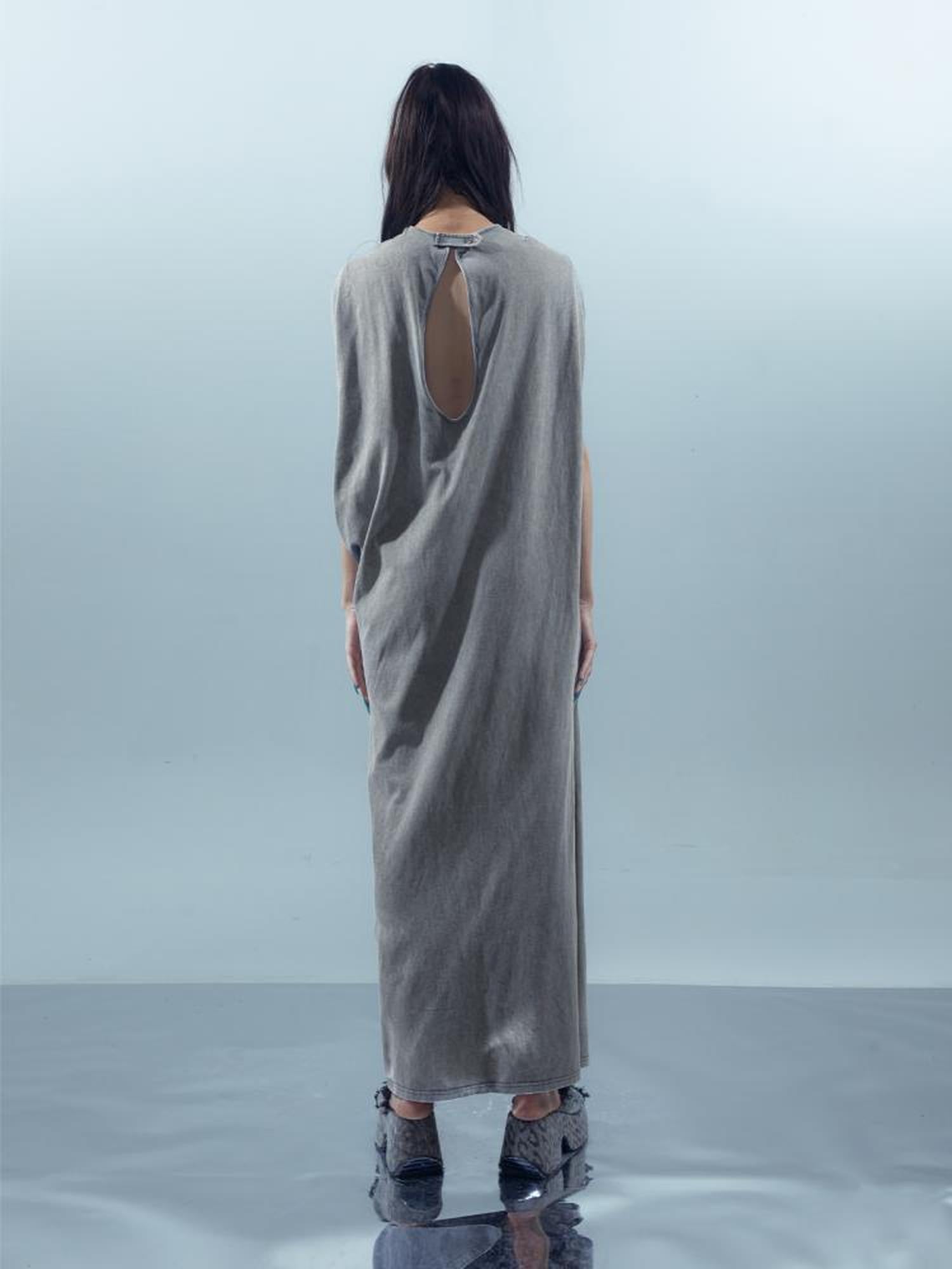 UpdateNN NORTH NODE Piscean Mirage Ethereal Threads Washed Tie Dye V-neck Dress