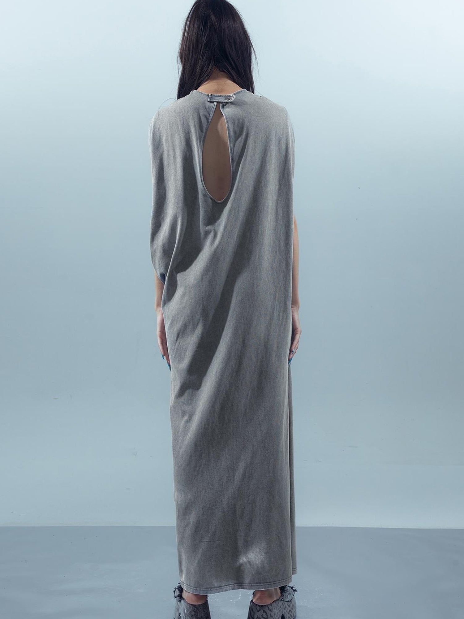 UpdateNN NORTH NODE Piscean Mirage Ethereal Threads Washed Tie Dye V-neck Dress