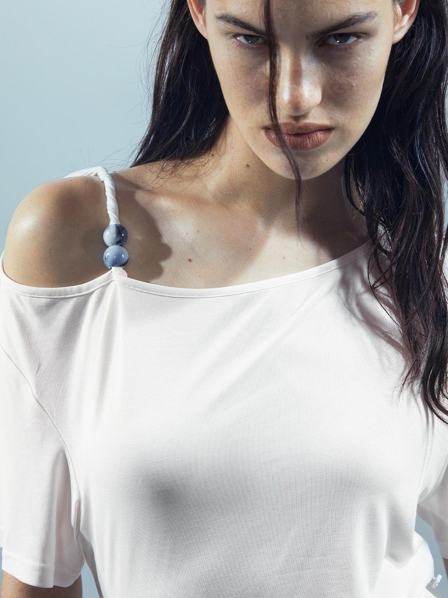 UpdateNN NORTH NODE Piscean Odyssey Off Shoulder Tee With Detachable Scarf
