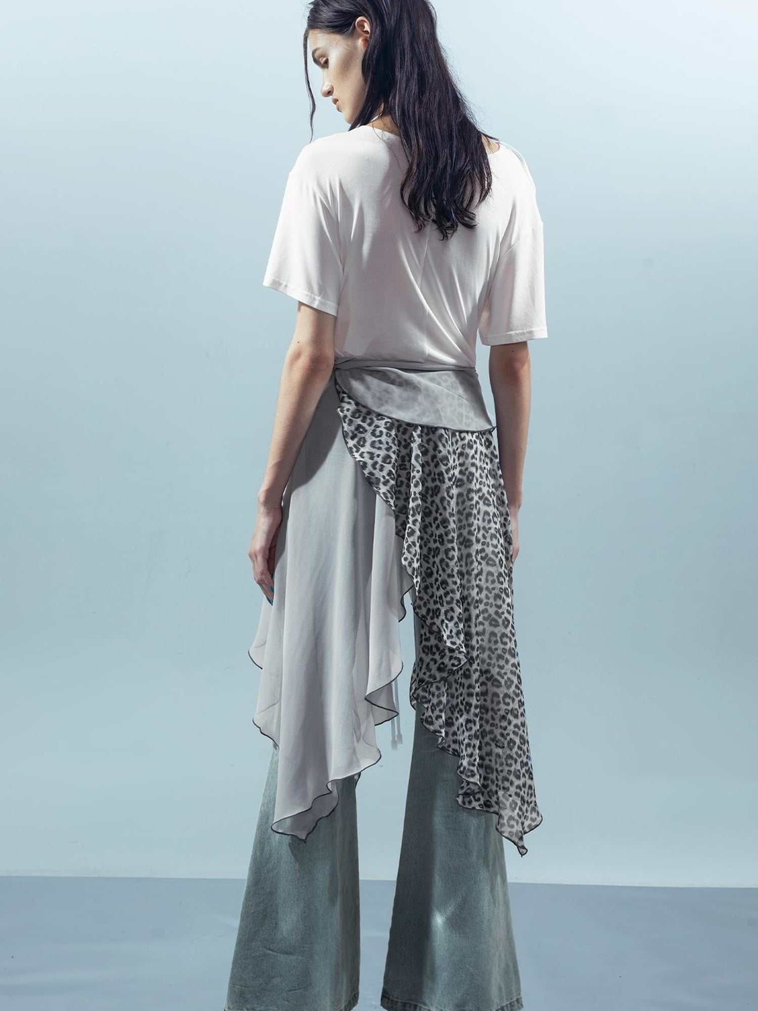 UpdateNN NORTH NODE Piscean Odyssey Off Shoulder Tee With Detachable Scarf