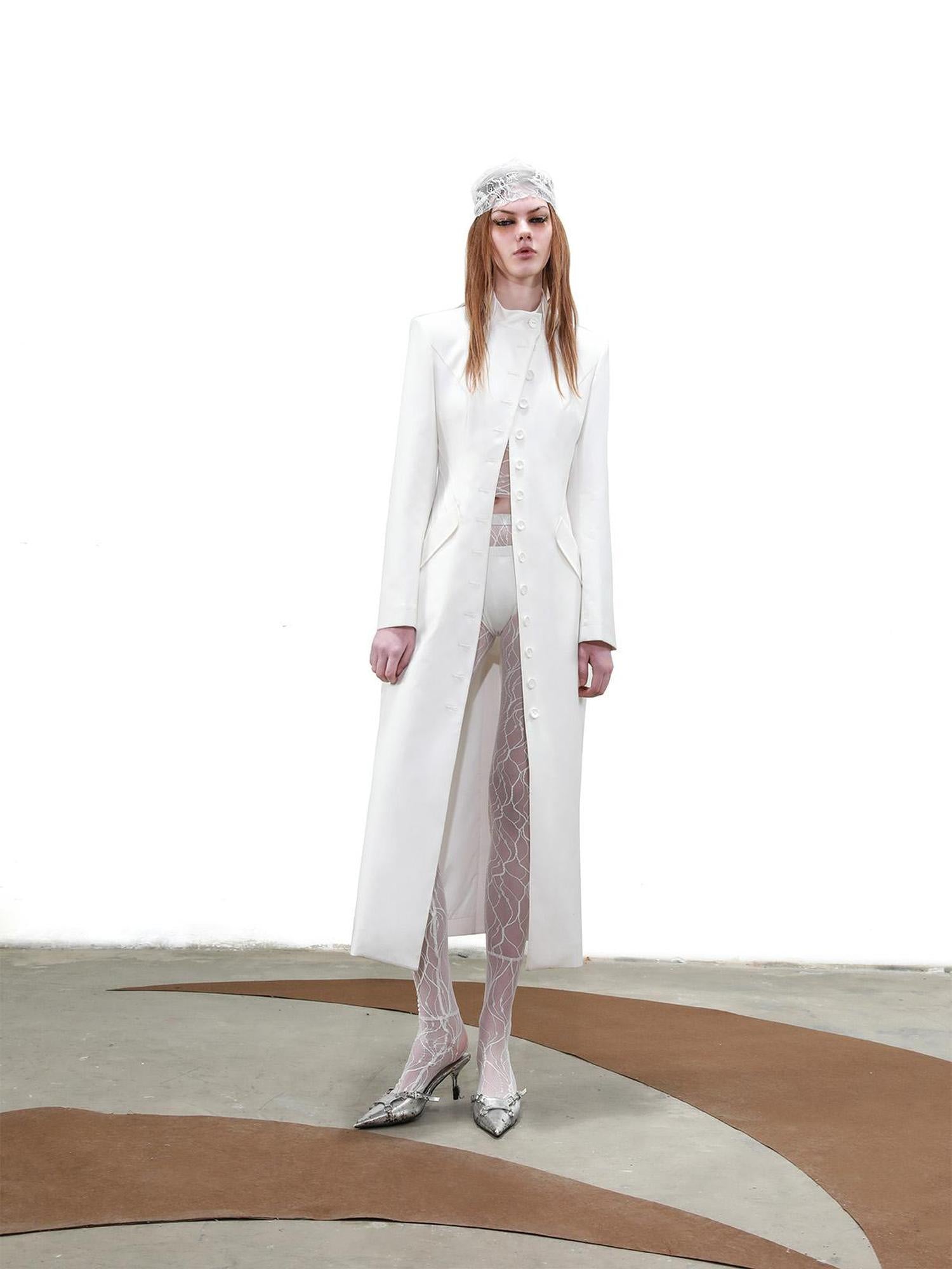 UpdateNN NORTH NODE Planetary Procession Long Trench Coat with Buttons