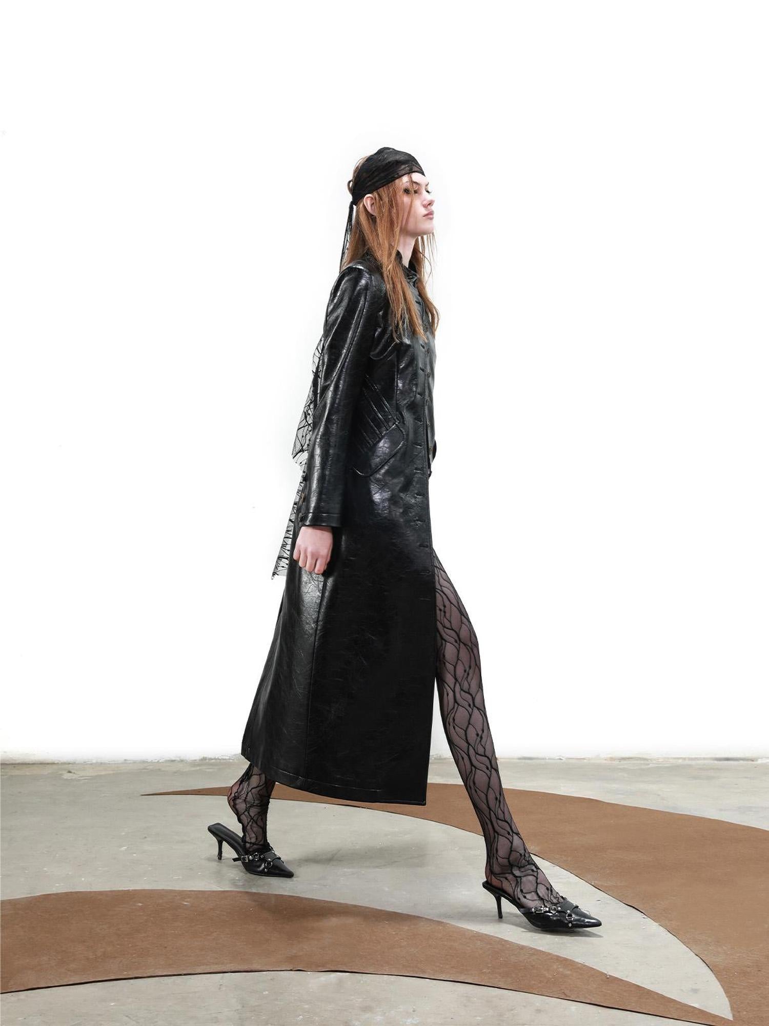 UpdateNN NORTH NODE Planetary Procession Long Trench Coat with Buttons
