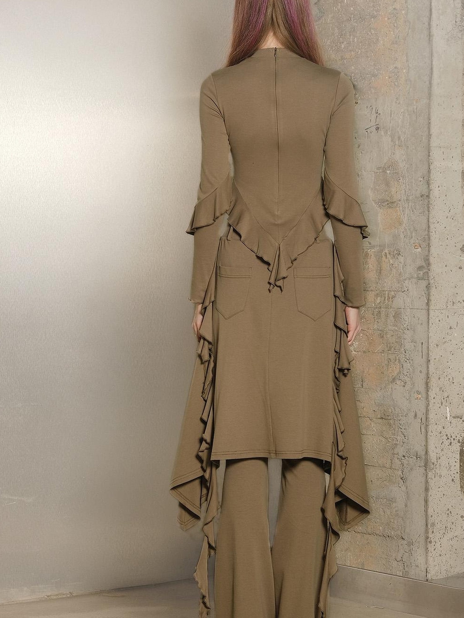 UpdateNN NORTH NODE Pleated Knit Culotte Trousers