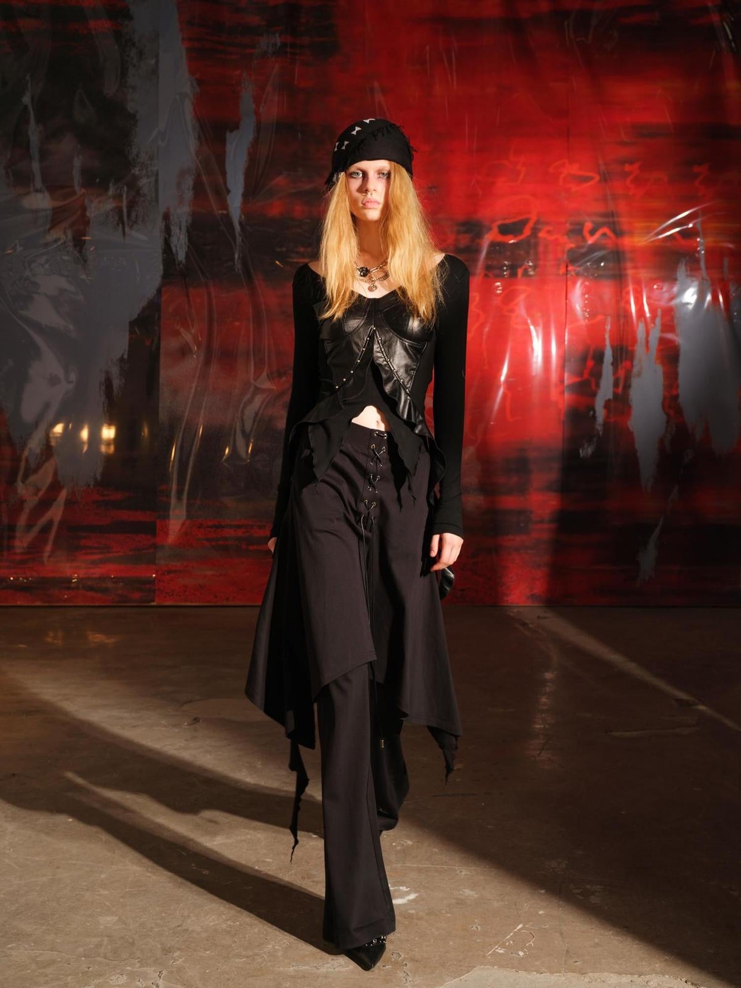 UpdateNN NORTH NODE Pleated Knit Culotte Trousers