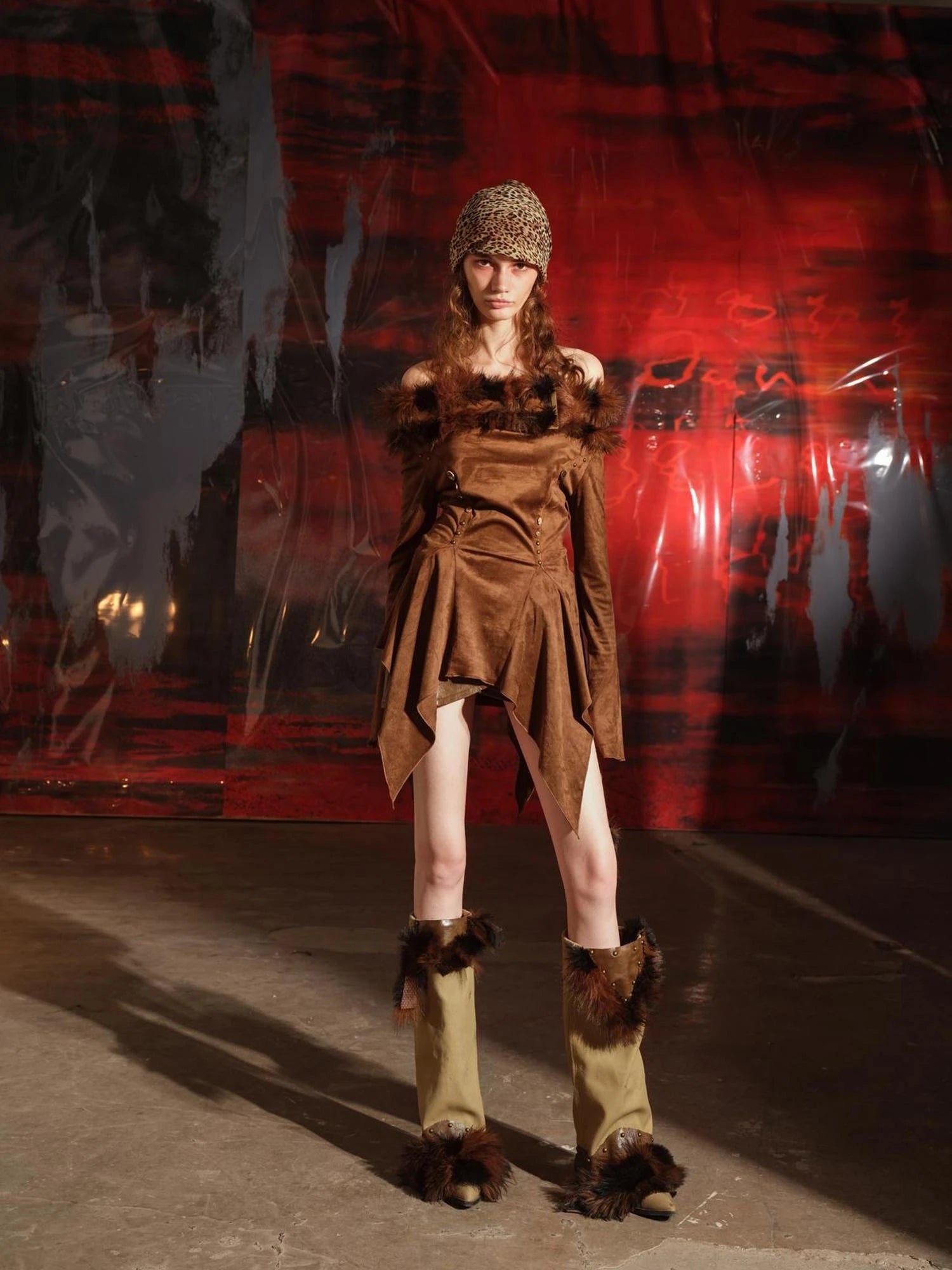 Ruffled Off Shoulder Sweatshirt