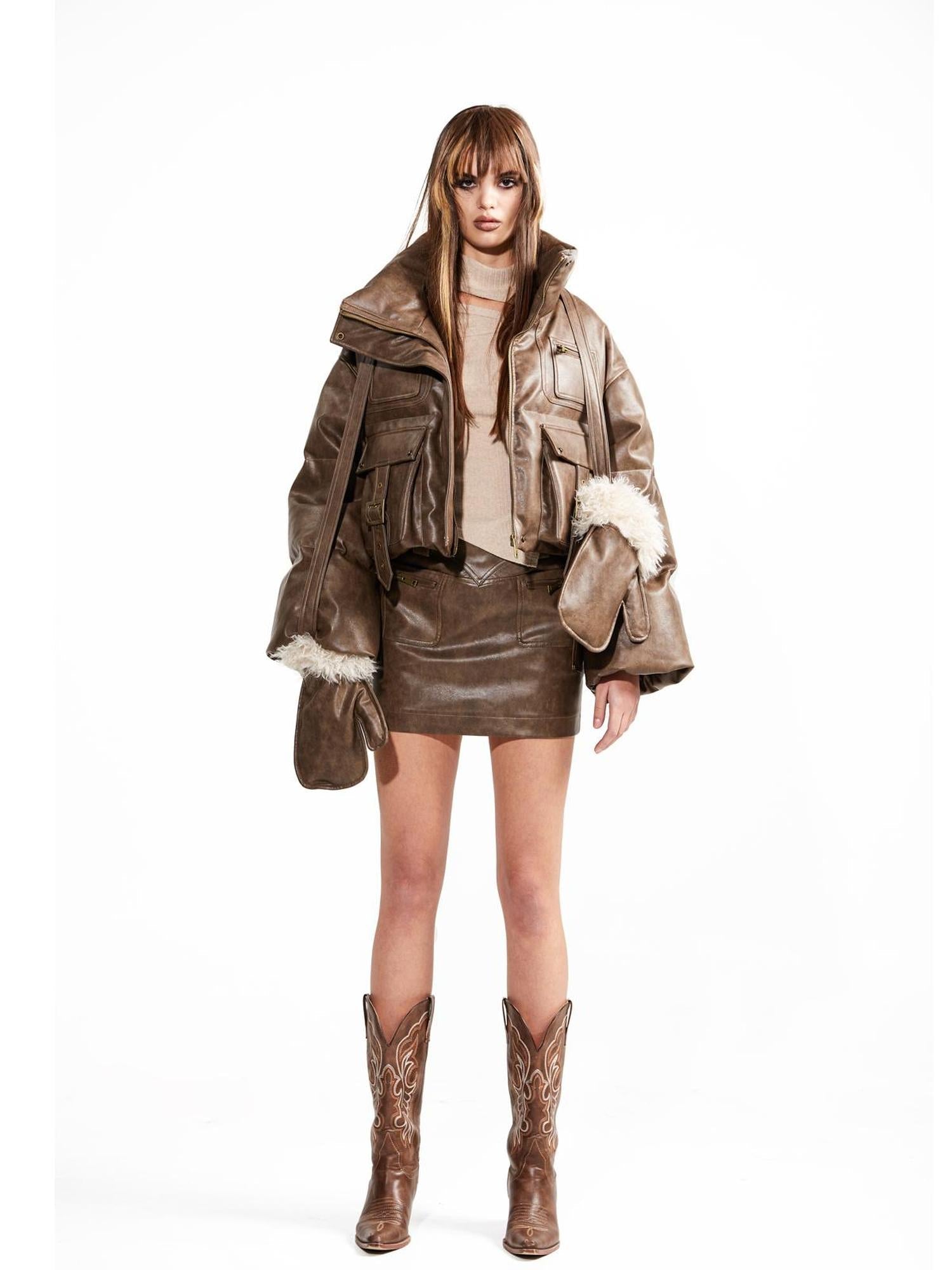UpdateNN NORTH NODE Short Puffer Jacket With 90 White Duck Down Stylish Warm Quilted Coat