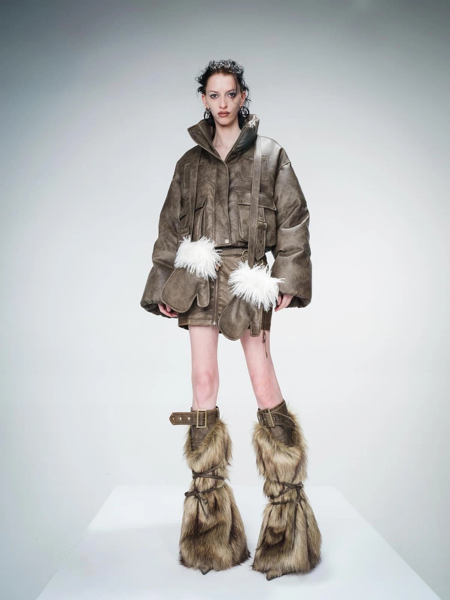 Short Puffer Jacket With 90 White Duck Down Stylish Warm Quilted Coat