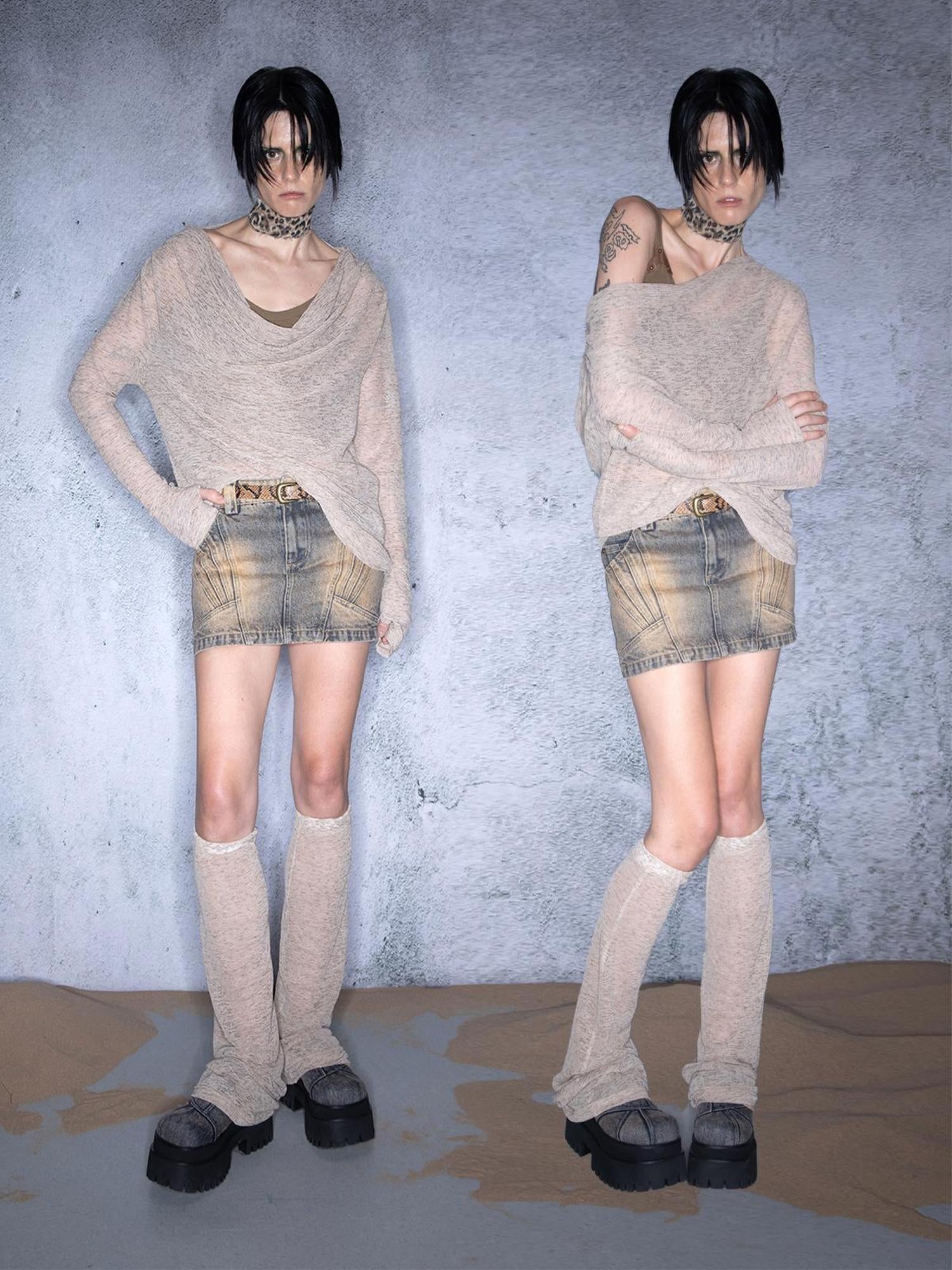 UpdateNN NORTH NODE Song Of Sand Multi Way Sheer Draped T-shirt