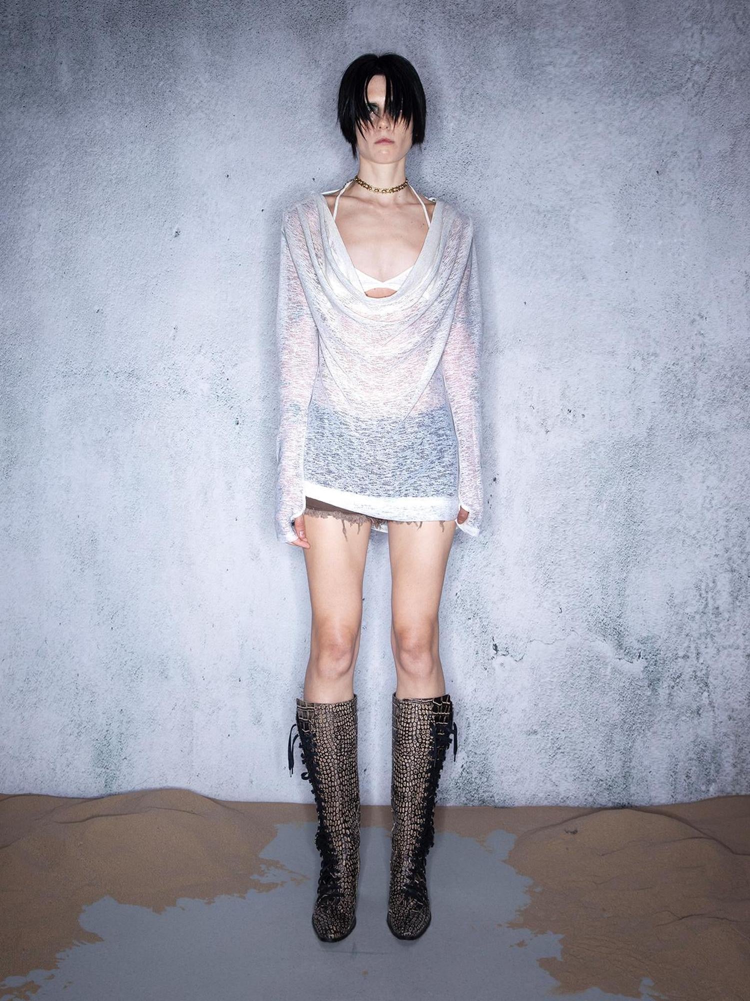 UpdateNN NORTH NODE Song Of Sand Multi Way Sheer Draped T-shirt