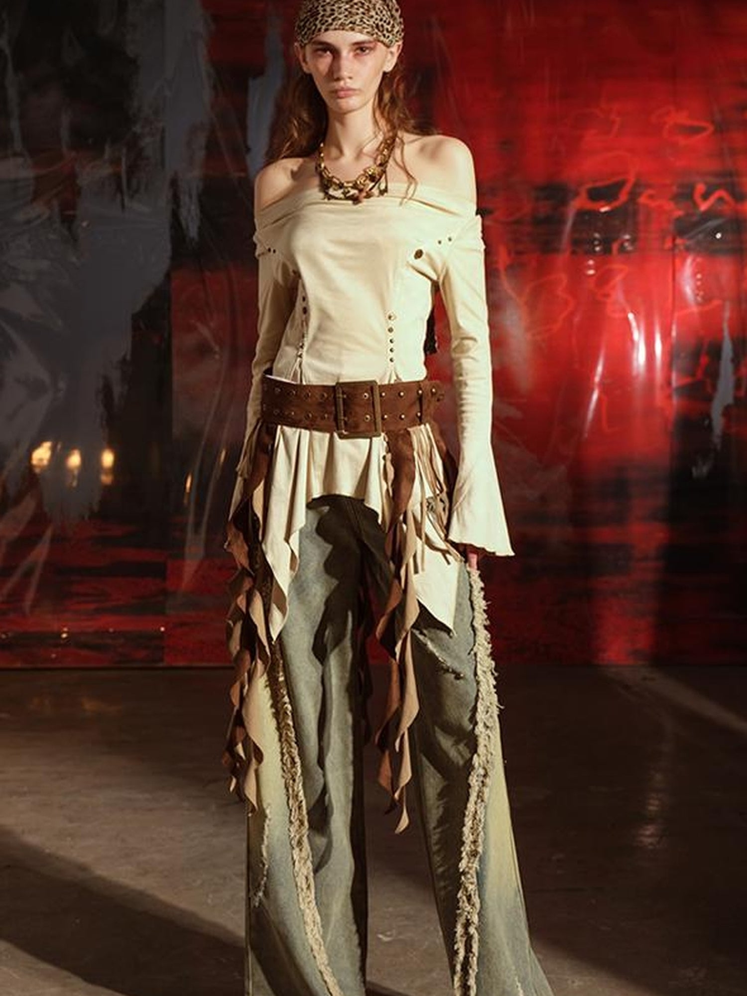 UpdateNN NORTH NODE Soul Dance Fringed Suede Waist Belt