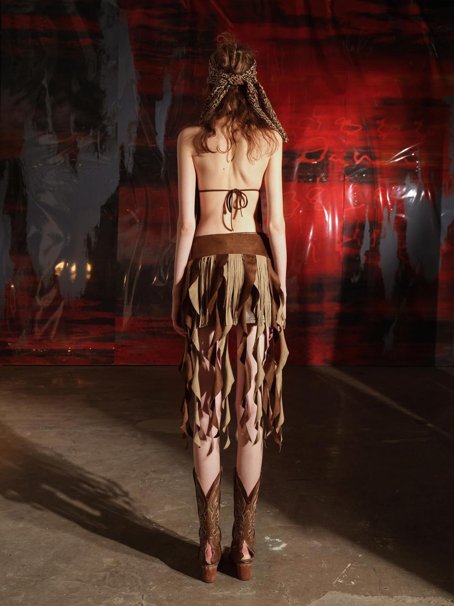 UpdateNN NORTH NODE Soul Dance Fringed Suede Waist Belt