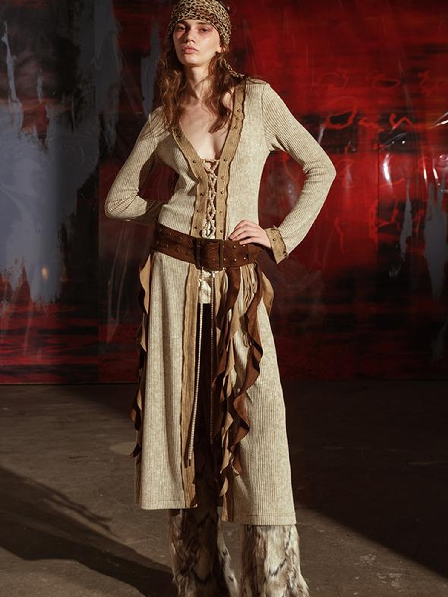 UpdateNN NORTH NODE Soul Dance Fringed Suede Waist Belt