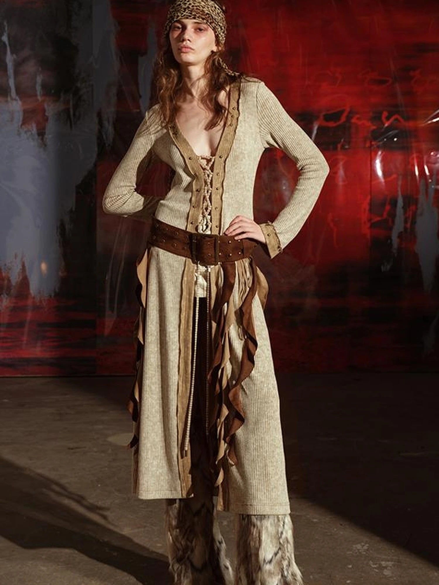 Soul Dance Fringed Suede Waist Belt