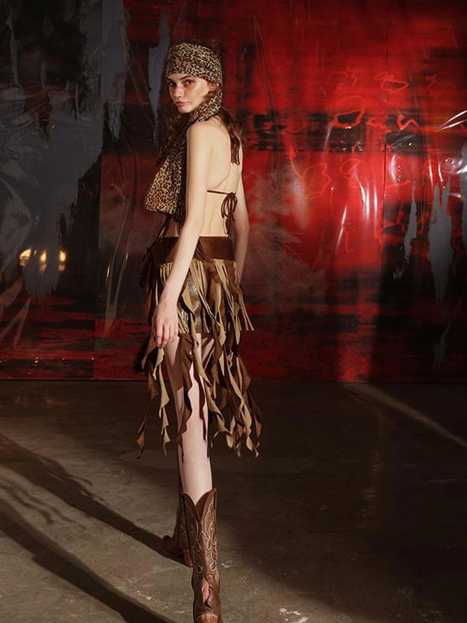 Soul Dance Fringed Suede Waist Belt