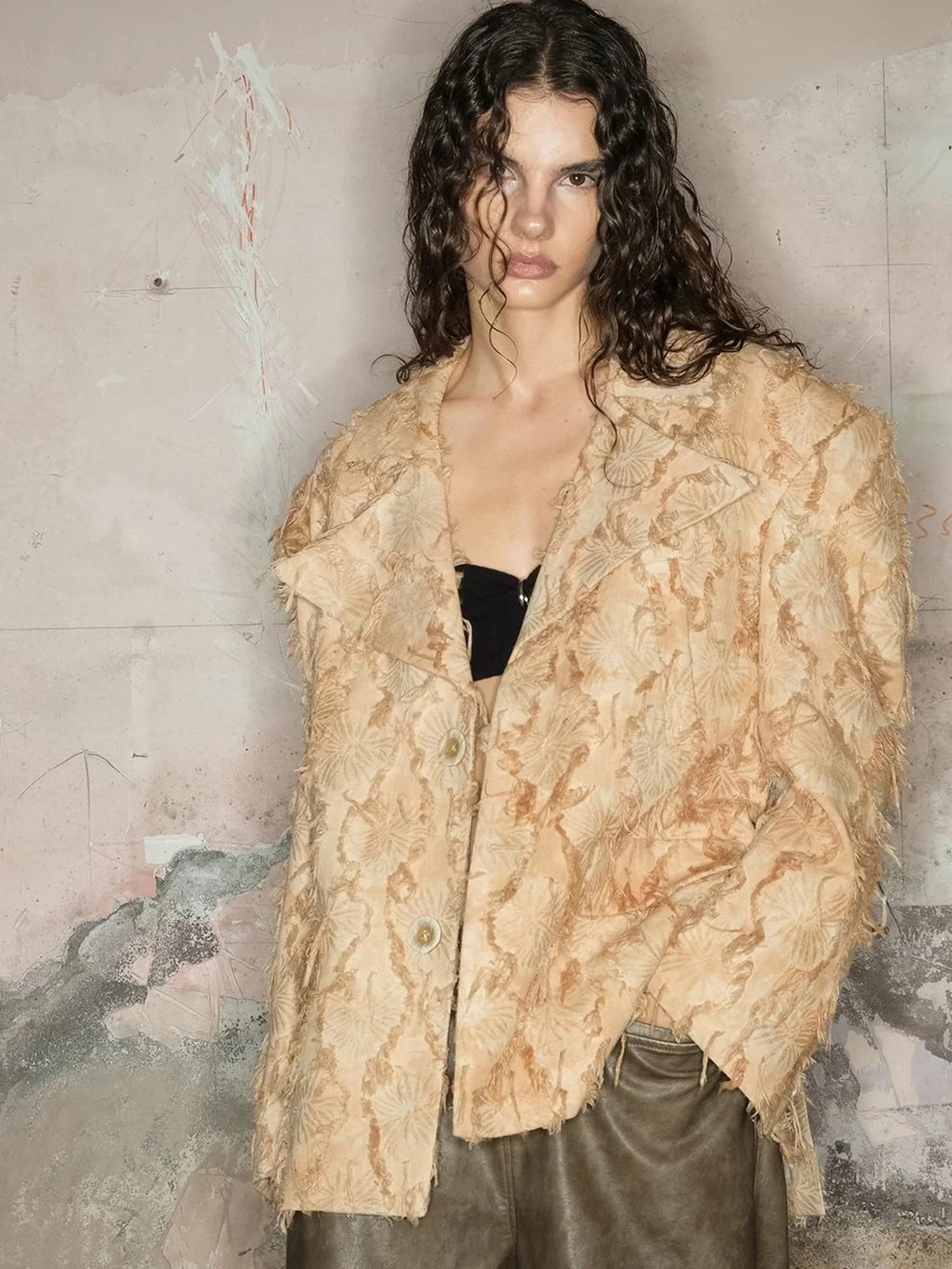 Tailored Cotton Linen Insulated Blazer