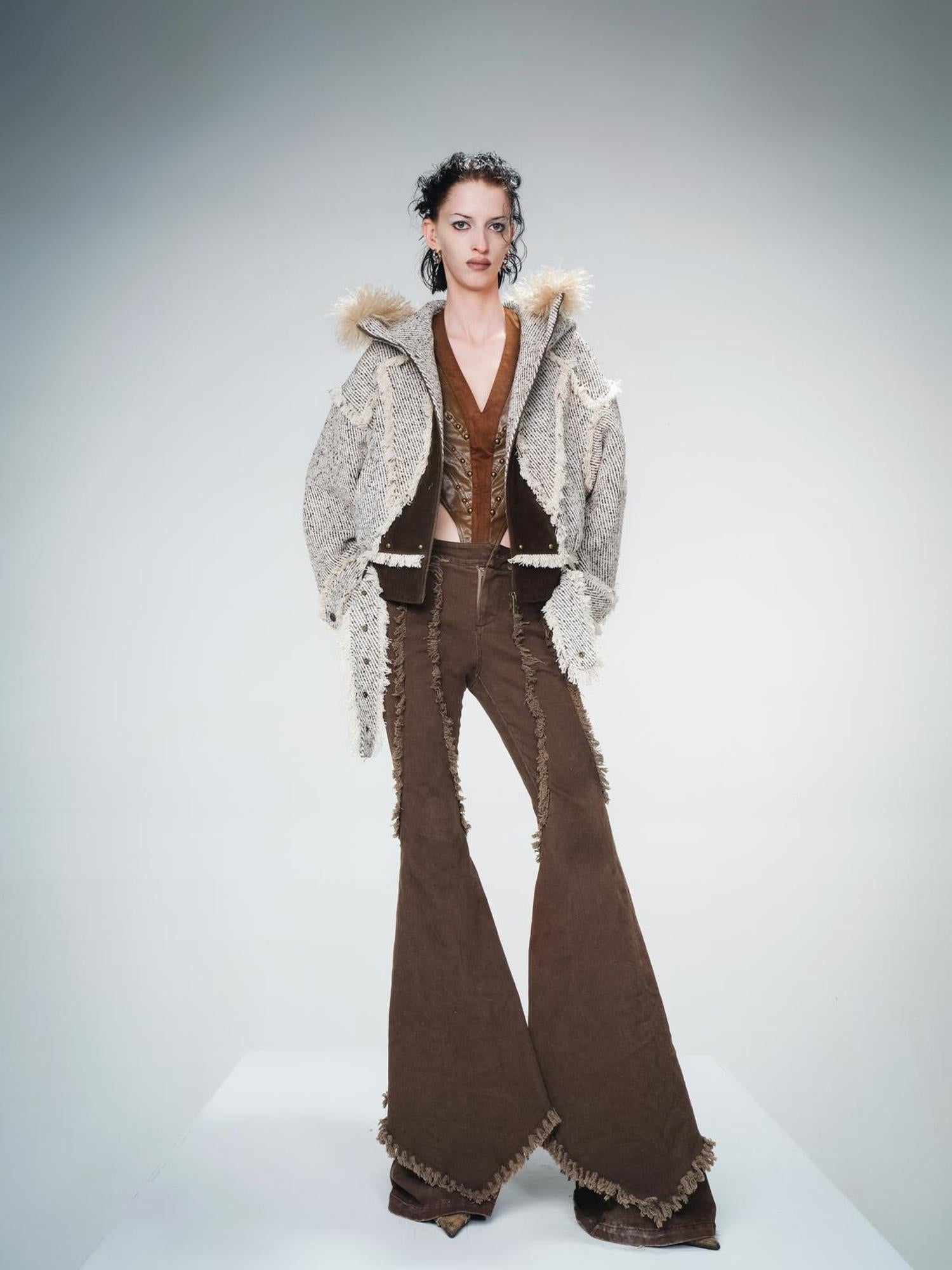 UpdateNN NORTH NODE Textured Wool Quilted Short Coat