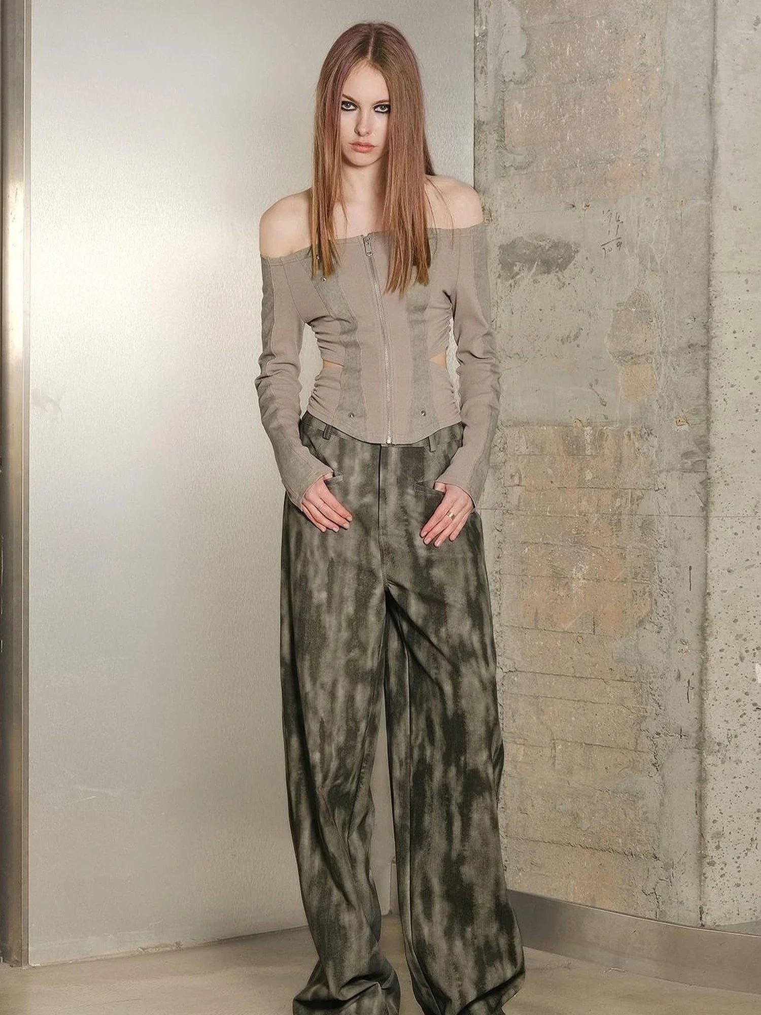 Utility Parachute Cargo Pants With Hooded Top