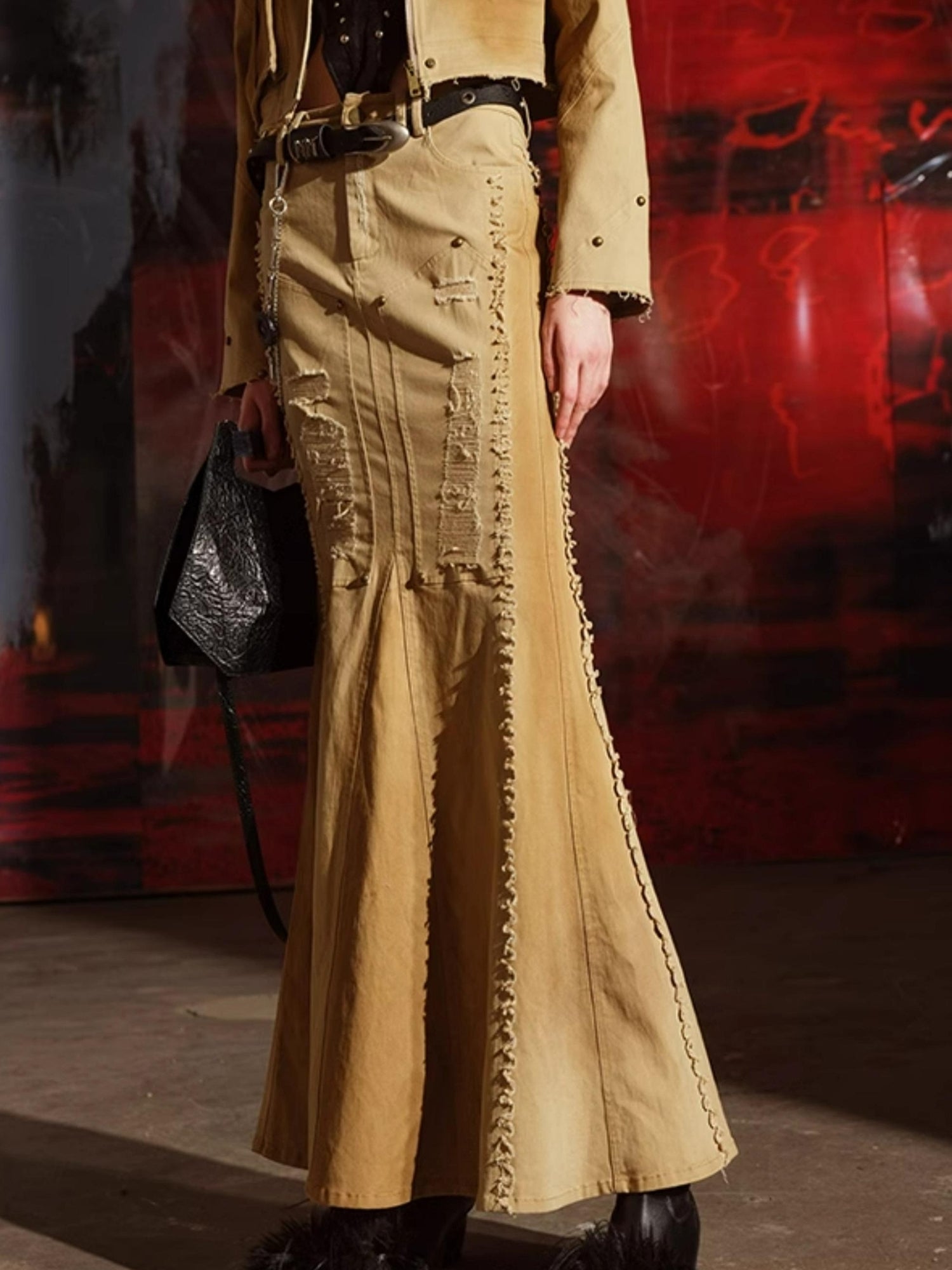 UpdateNN NORTH NODE Vintage Denim Set With Tailored Jacket And Mermaid Skirt