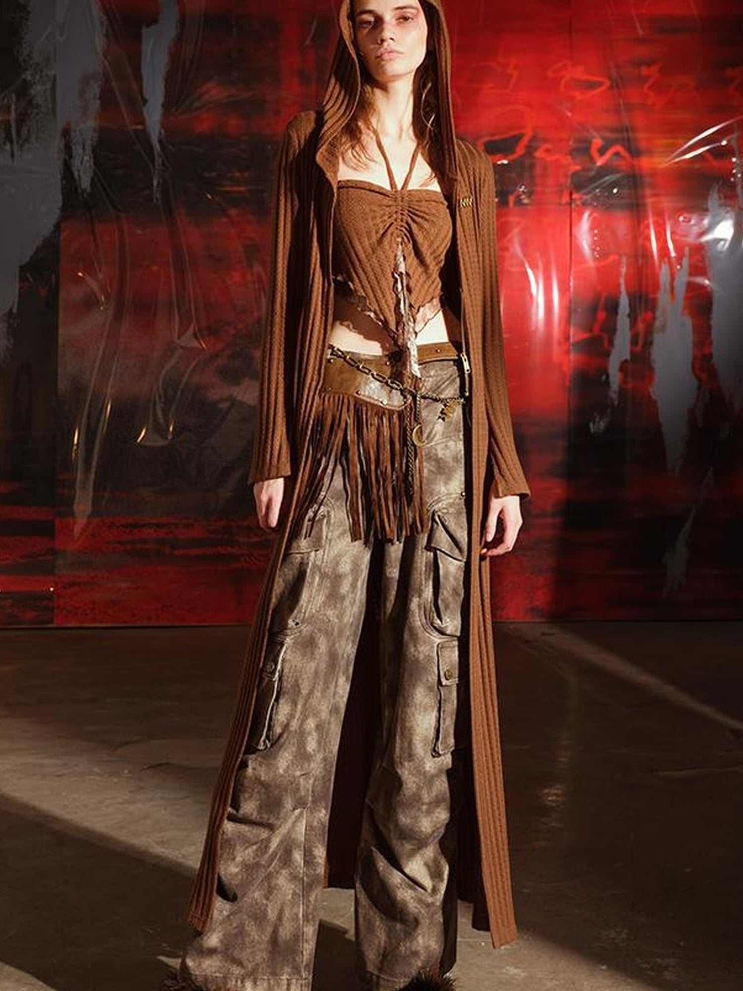 UpdateNN NORTH NODE Vintage Fringe Chain Harness Belt
