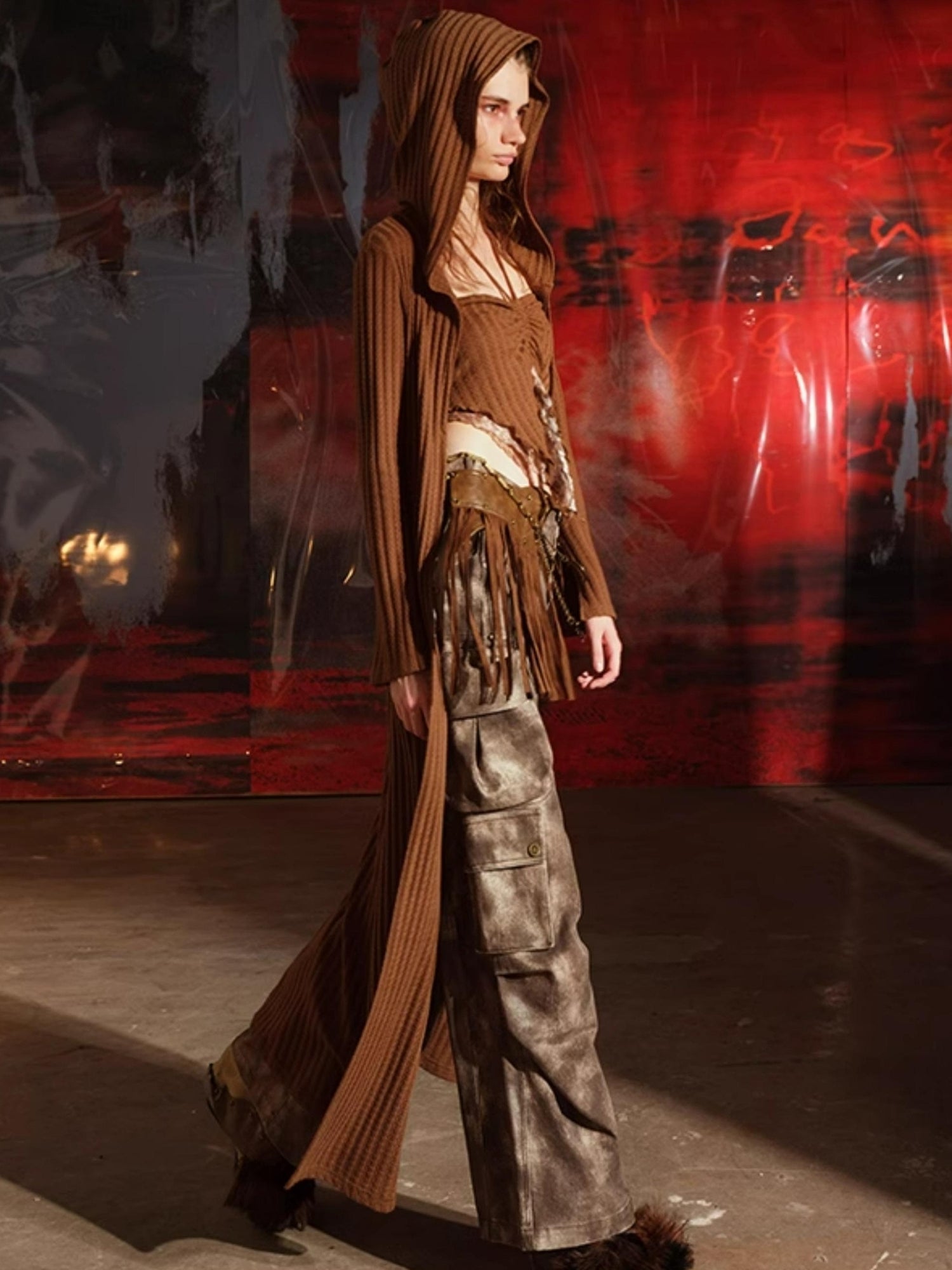 UpdateNN NORTH NODE Vintage Fringe Chain Harness Belt