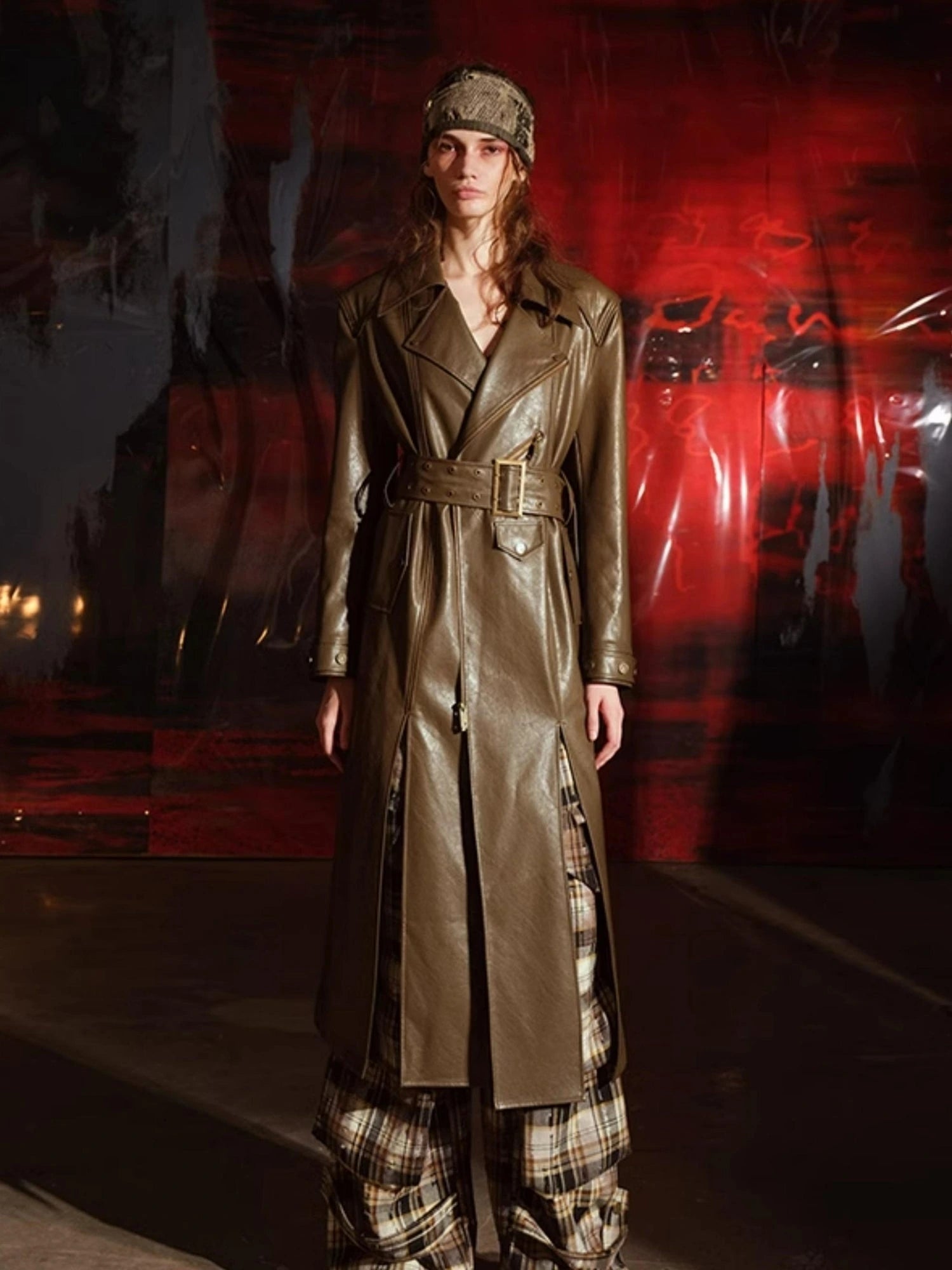Vintage Patchwork Biker Coat
