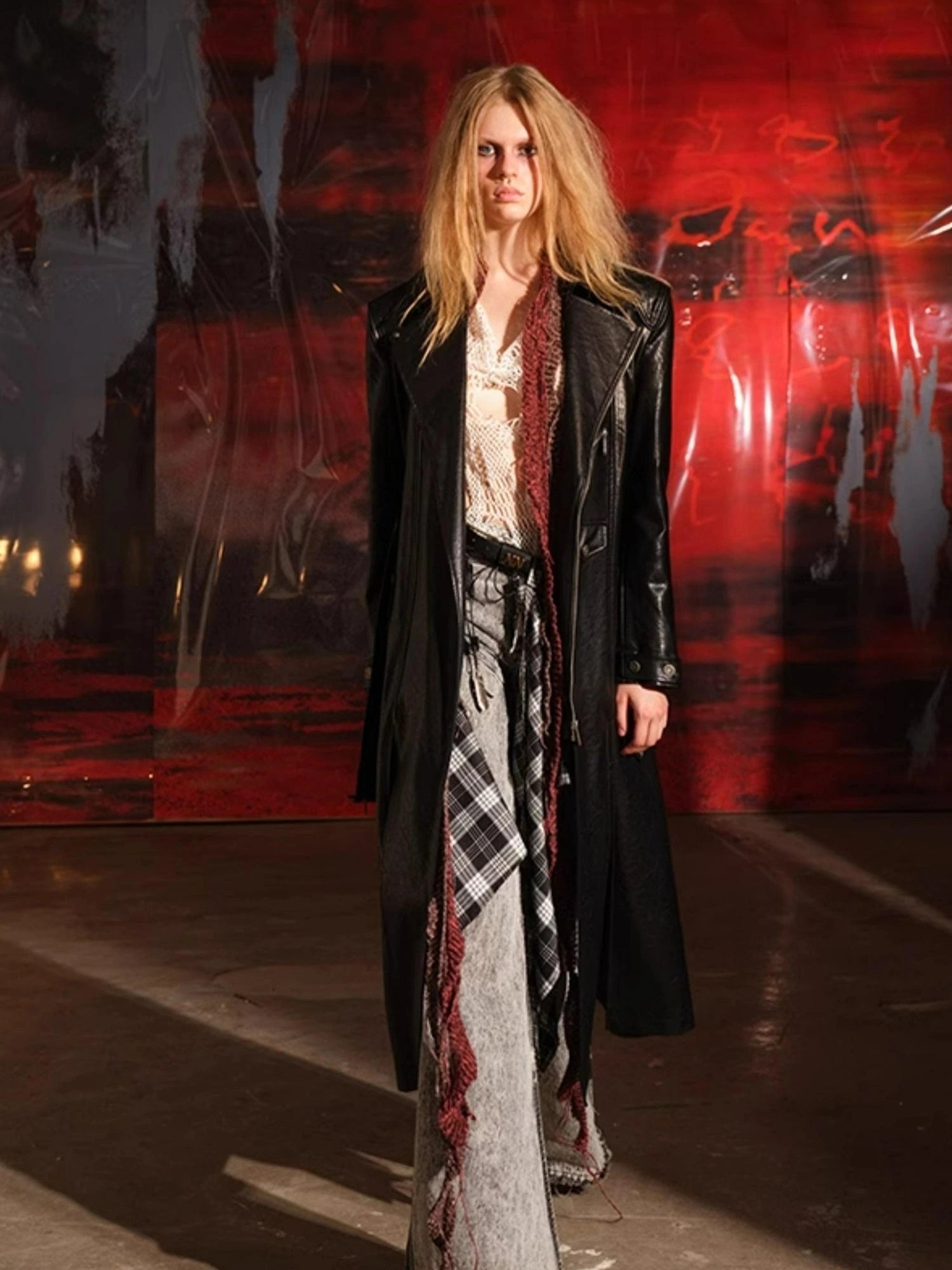 Vintage Patchwork Biker Coat
