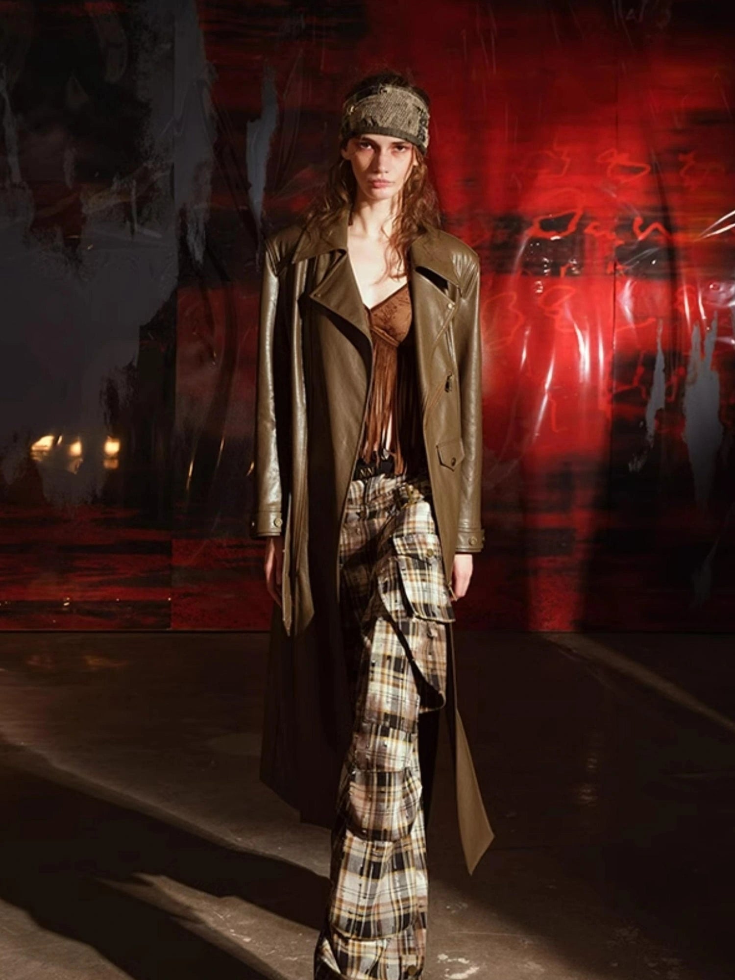 Vintage Patchwork Biker Coat