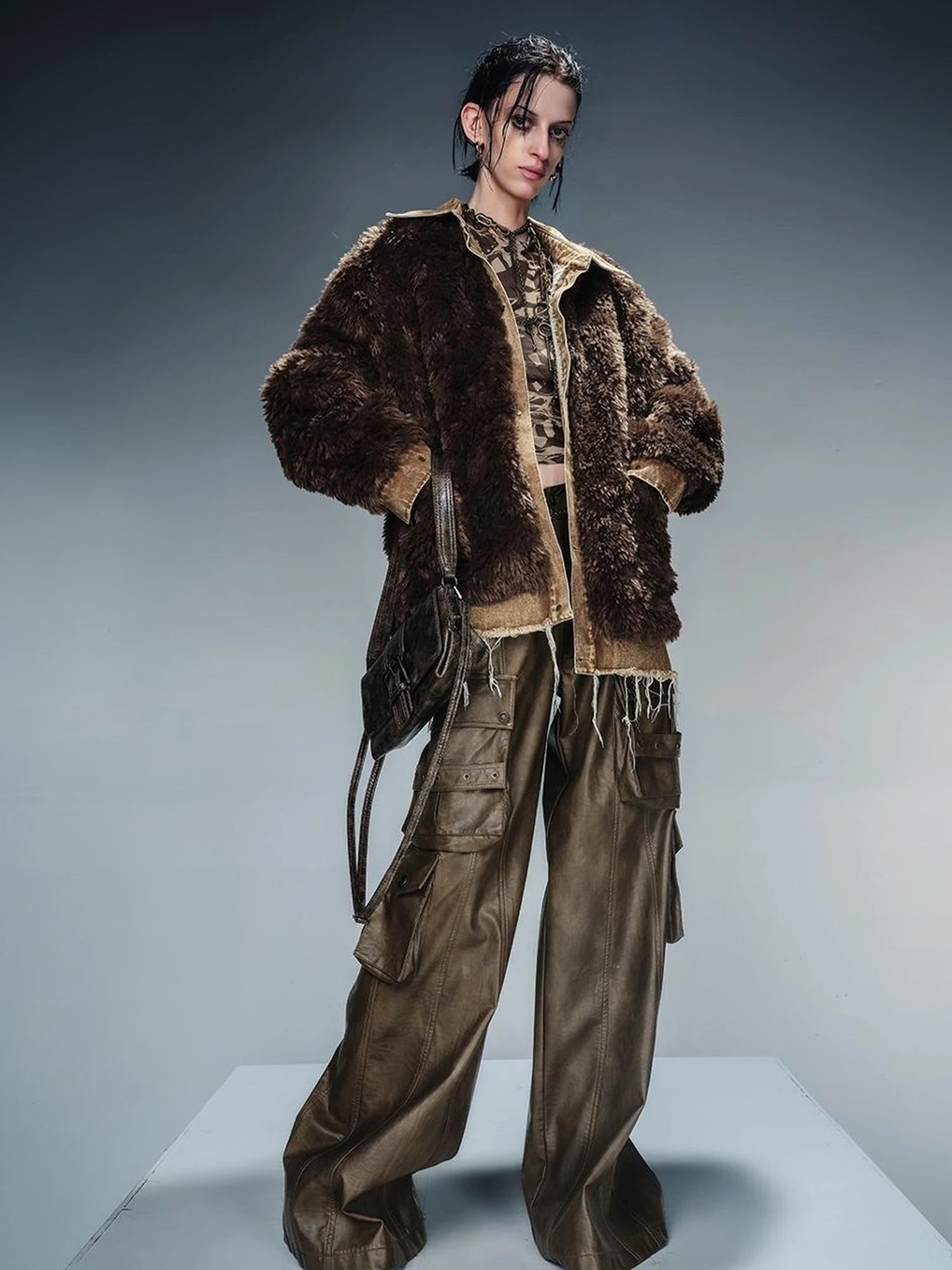 Wild Ambition Wide Leg Leather Trousers