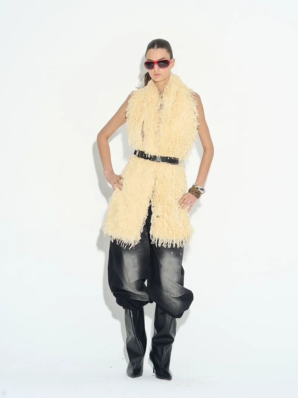 Dual Sided Bright Fleece Scarf Tube Top