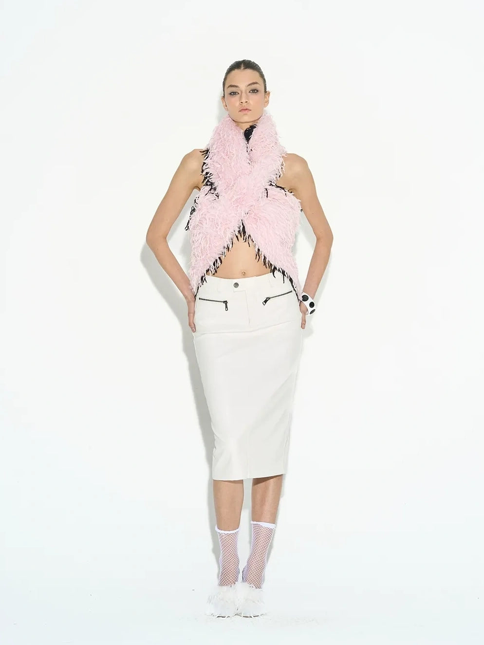Dual Sided Bright Fleece Scarf Tube Top