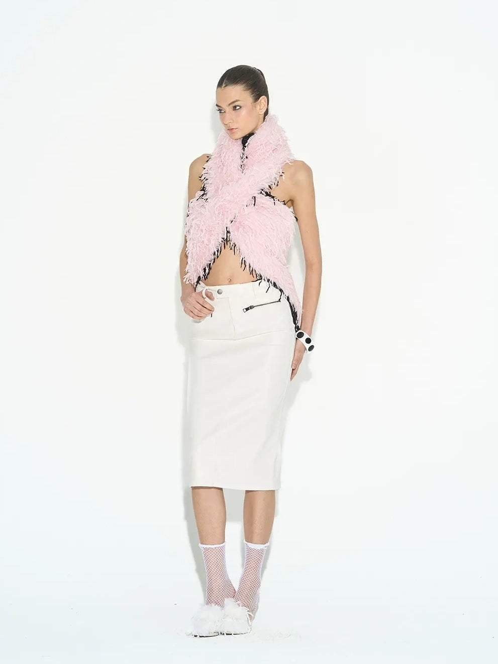Dual Sided Bright Fleece Scarf Tube Top