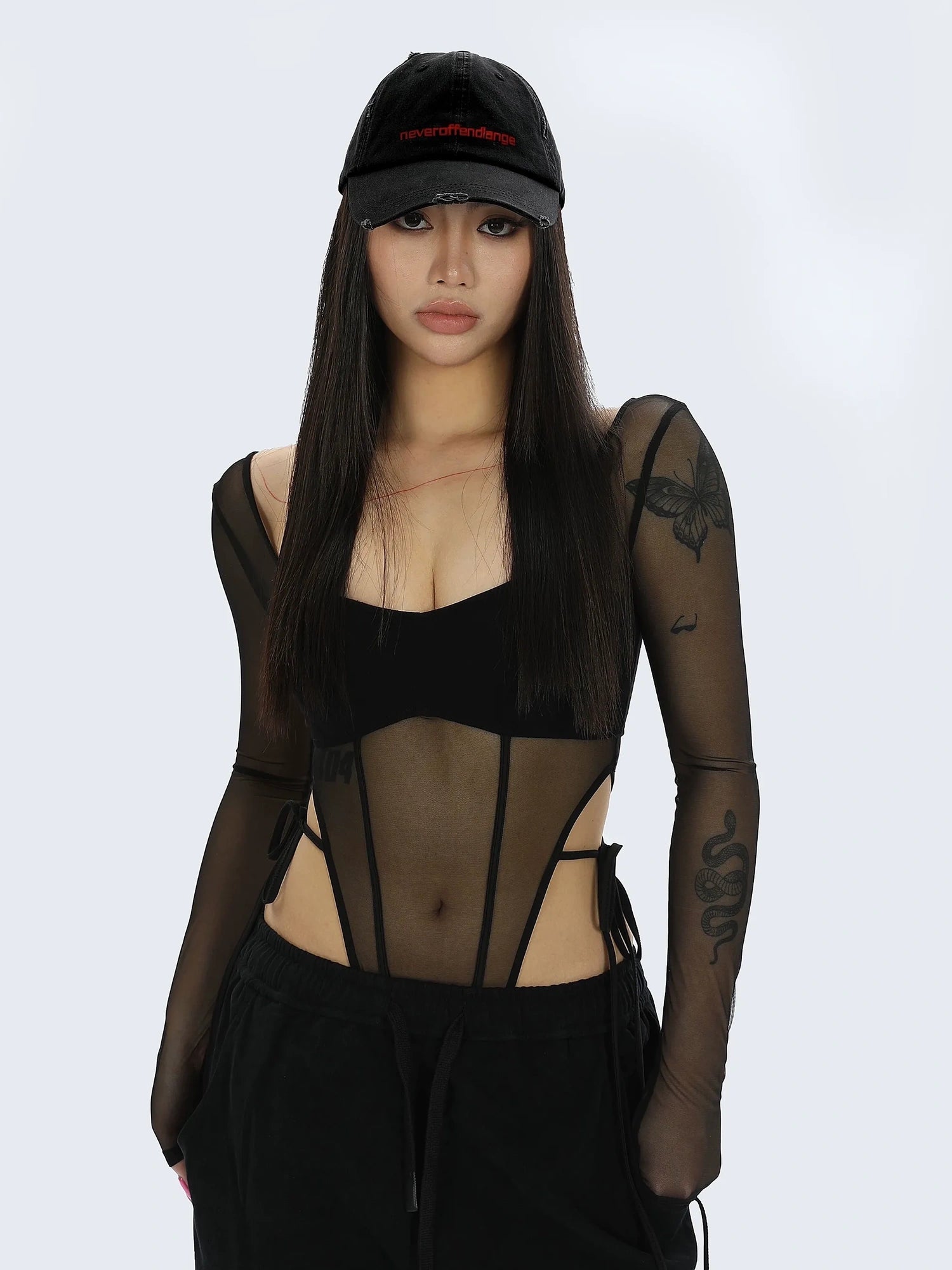 Red Embroidered Logo Baseball Cap