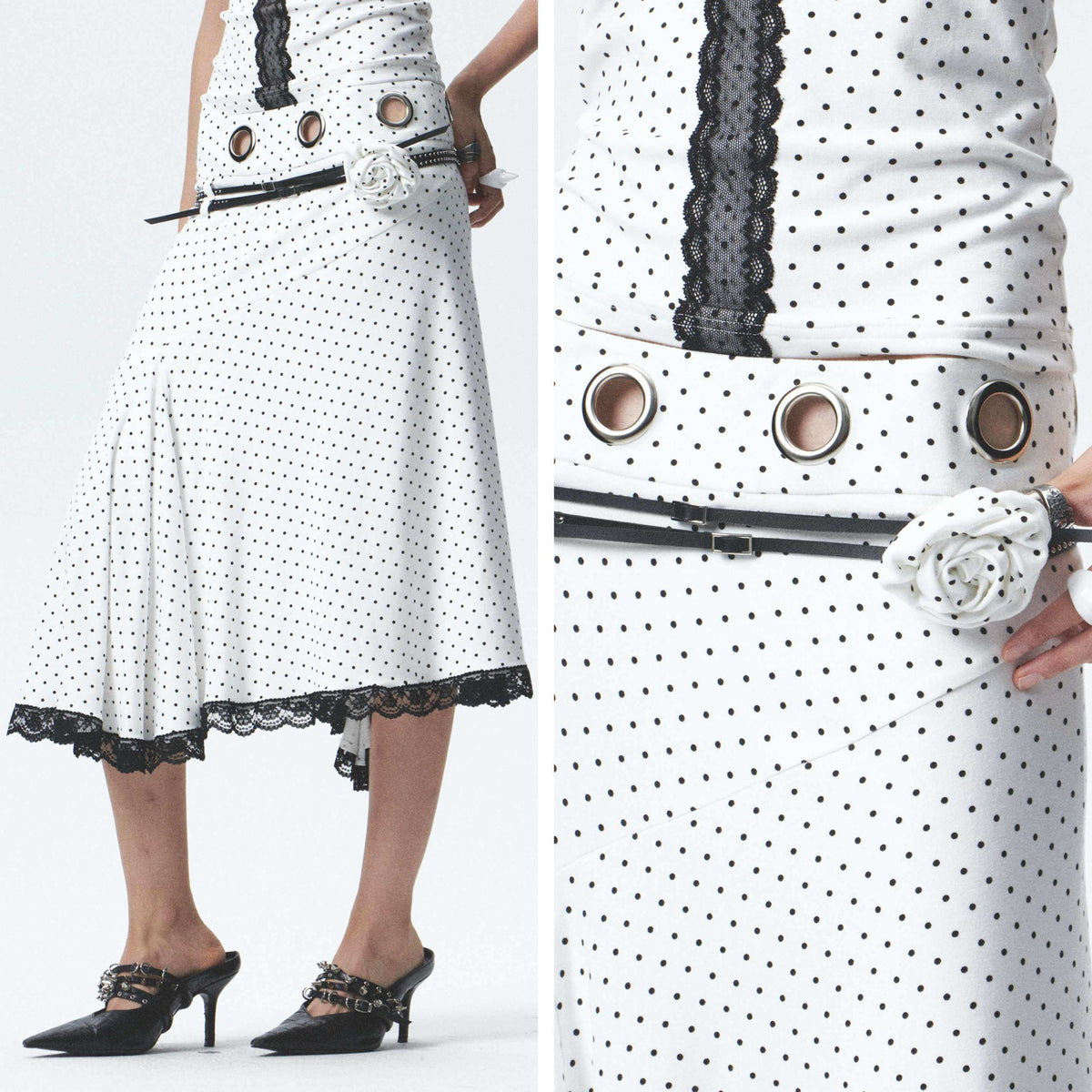 NONAME_SPACE_Polka_Dot_Halter_Sleeveless_High_Waist_Mermaid_Women&