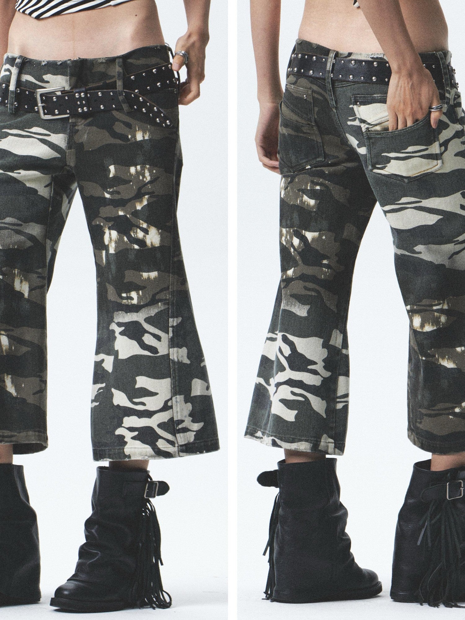 NONAME SPACE Washed Distressed No Stretch Low Waist Women&