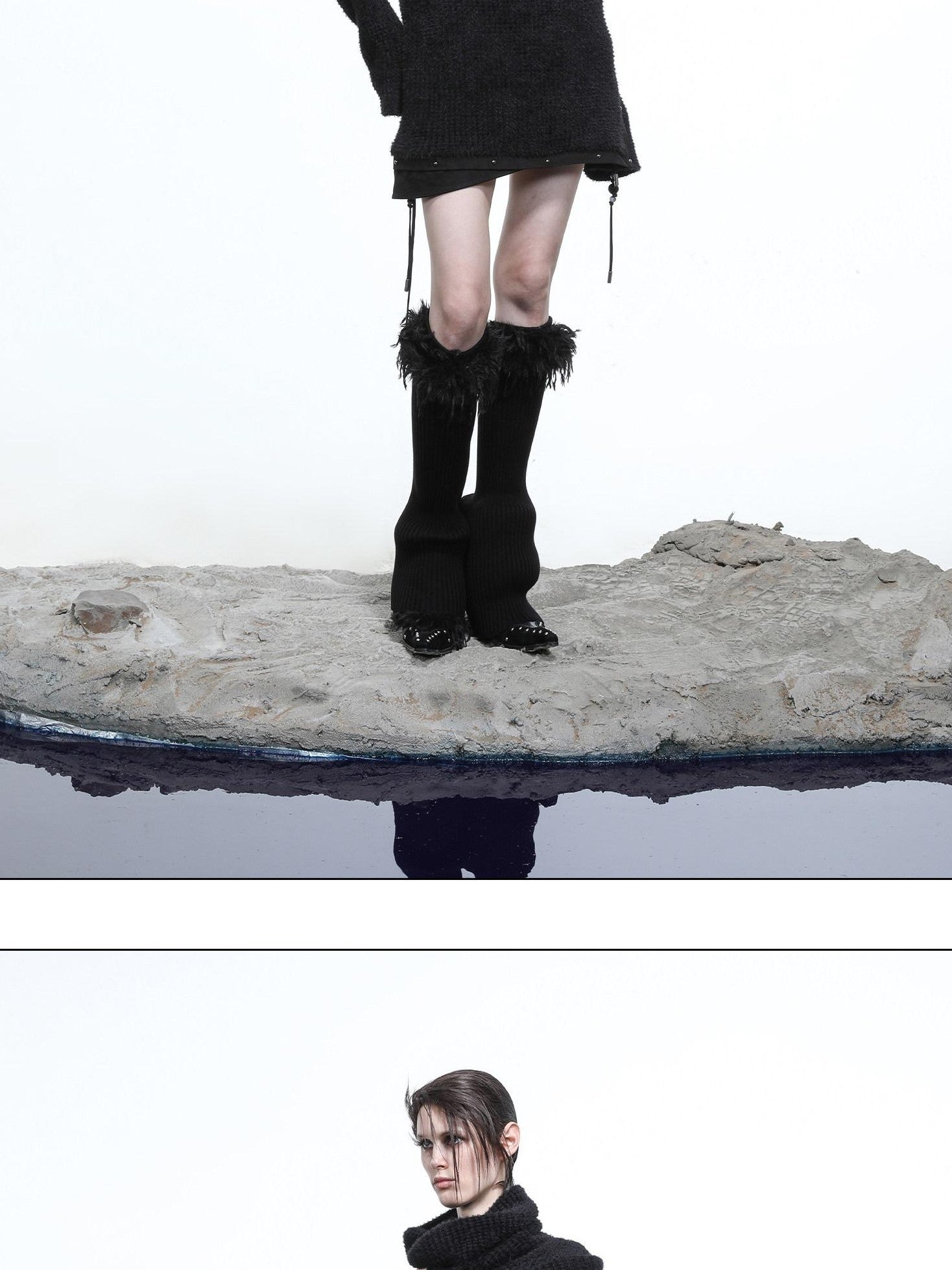 NORTH NODE Armor Inspired Stacked Thick High Neck Women&