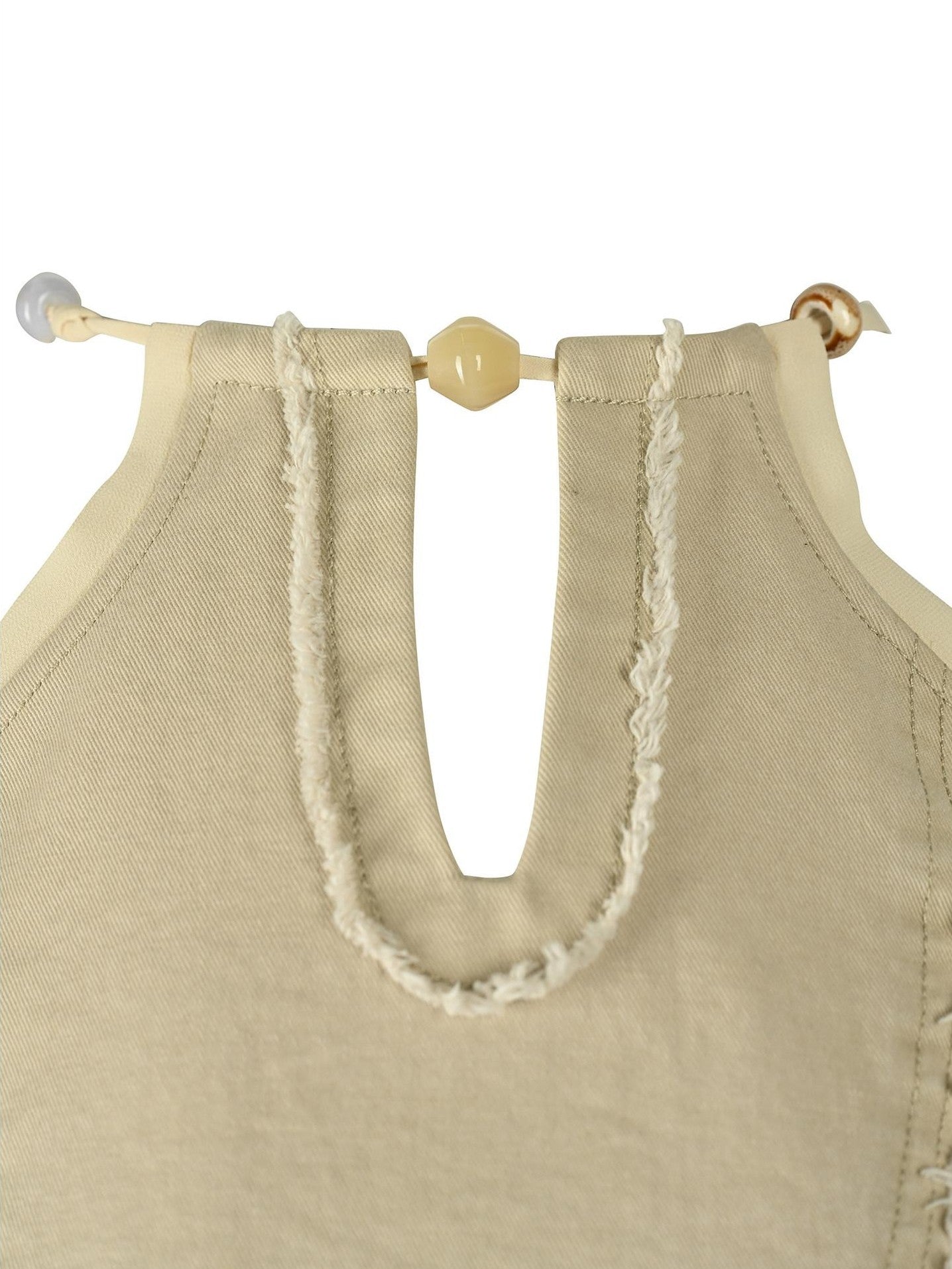 NORTH NODE Asymmetric Patchwork Distressed Beaded Women&