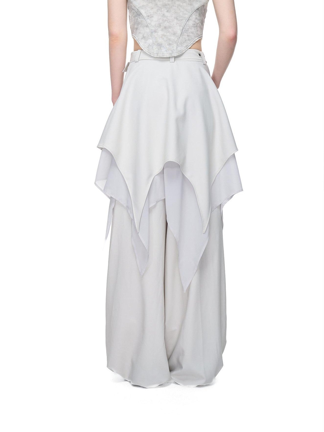 NORTH NODE Asymmetric Ruffle Splice Deconstructed Women&