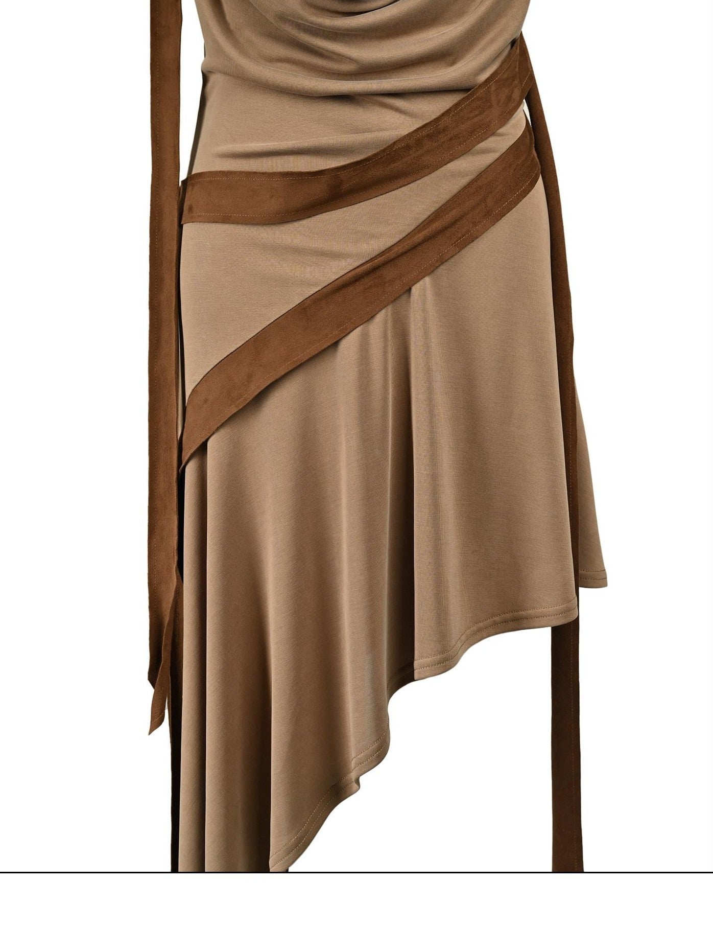 NORTH NODE Asymmetrical Draped Tie Women&