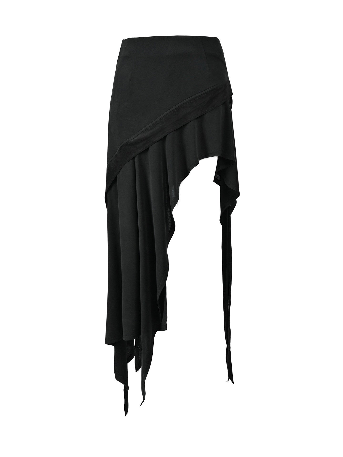 NORTH_NODE_Asymmetrical_Ruffled_Spliced_Front_Slit_Women&