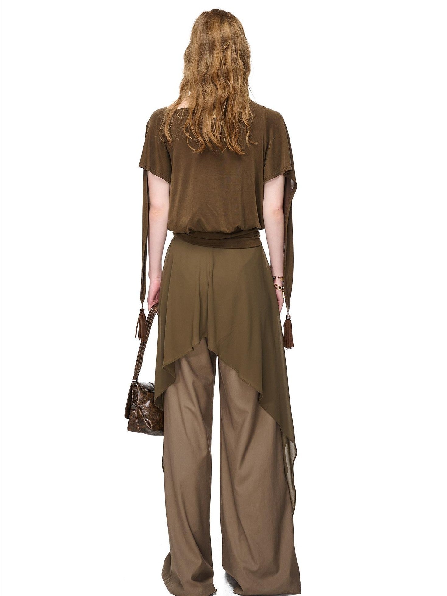 NORTH NODE Beaded Deconstructed Irregular Pleated Women&