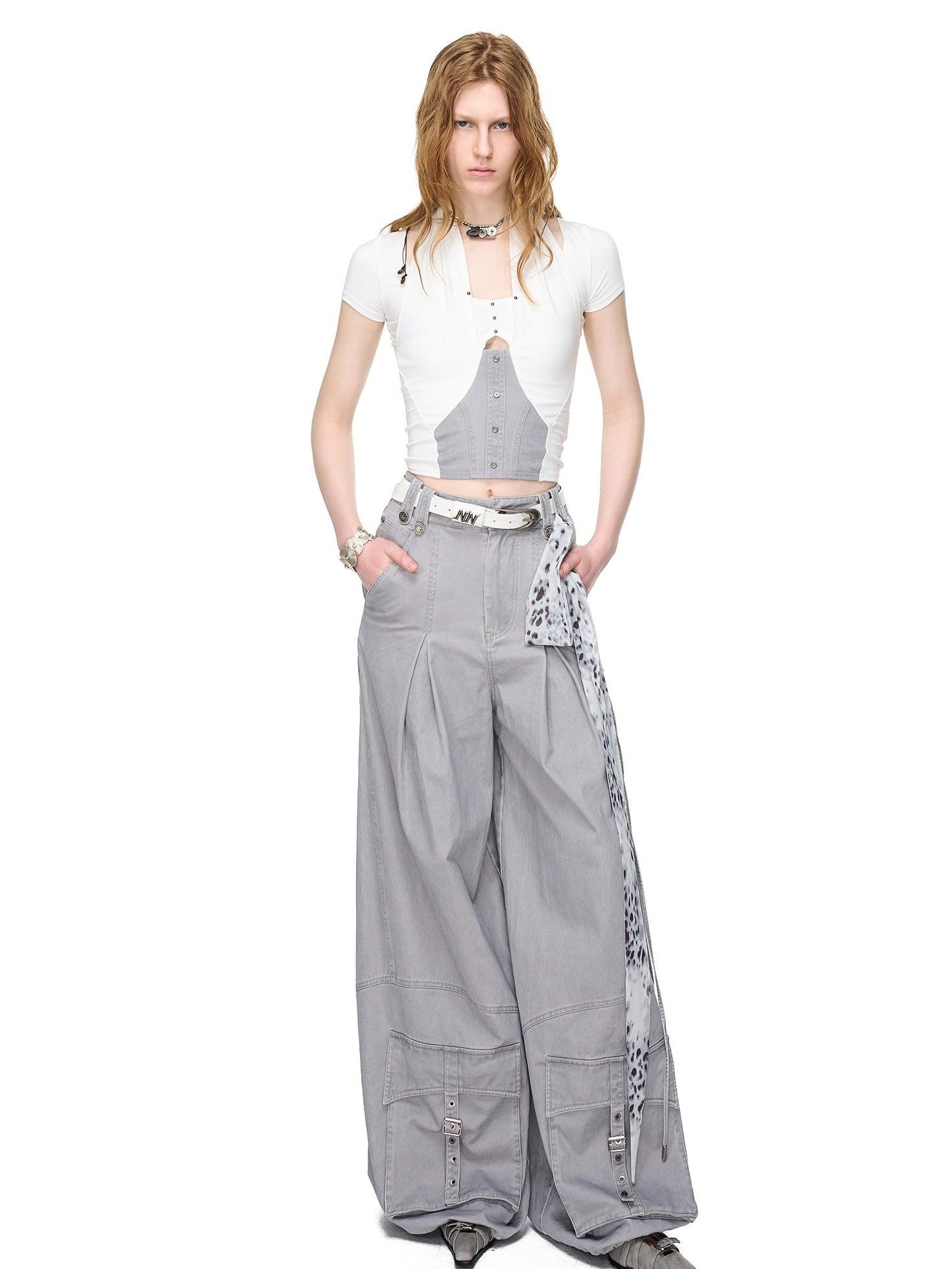 NORTH NODE Boho Rivet Splice Halter Women&