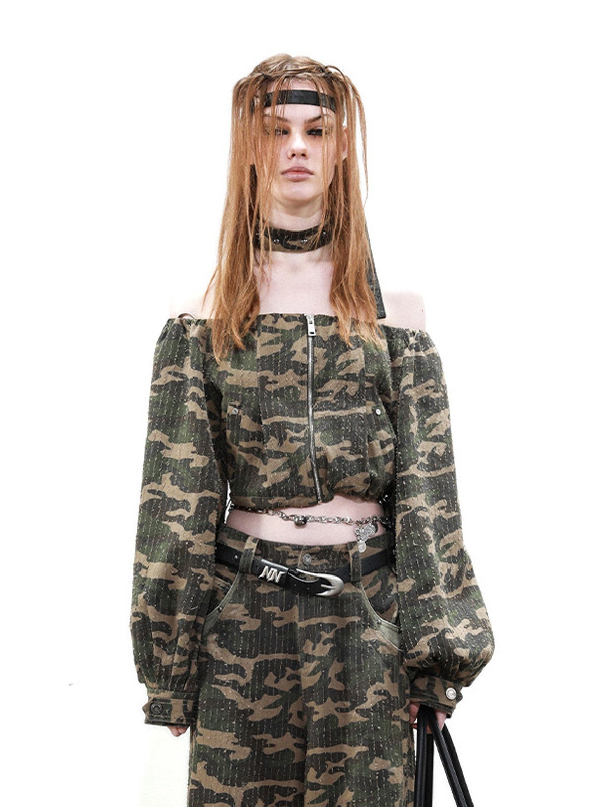 NORTH_NODE_Camouflage_One_Shoulder_Jacket_Pants_And_Skirt_Women&
