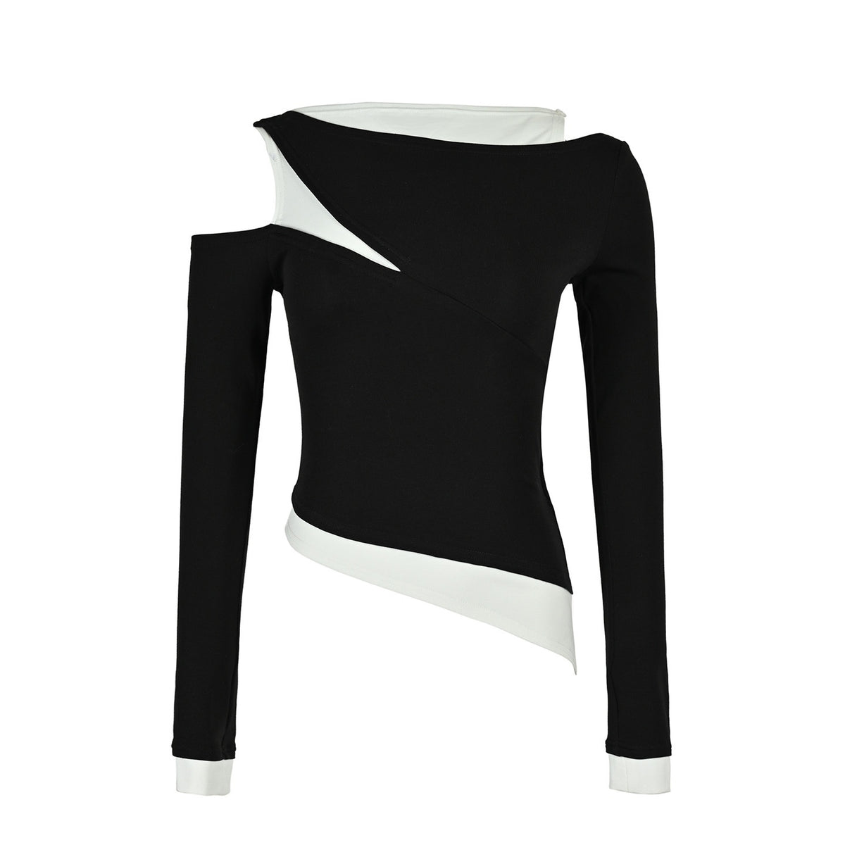 NORTH_NODE_Color_Block_Fake_Two_Piece_Hollow_Out_Women&