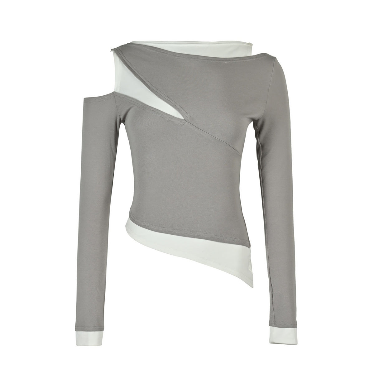NORTH_NODE_Color_Block_Fake_Two_Piece_Hollow_Out_Women&