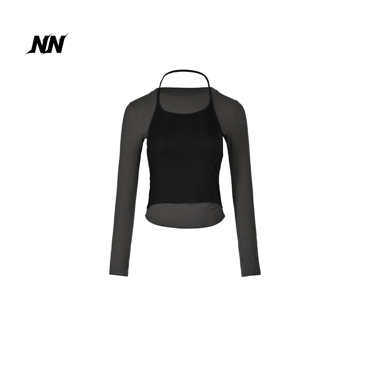 NORTH_NODE_Color_Block_Layered_Crew_Neck_Slim_Fit_Cotton_Women&