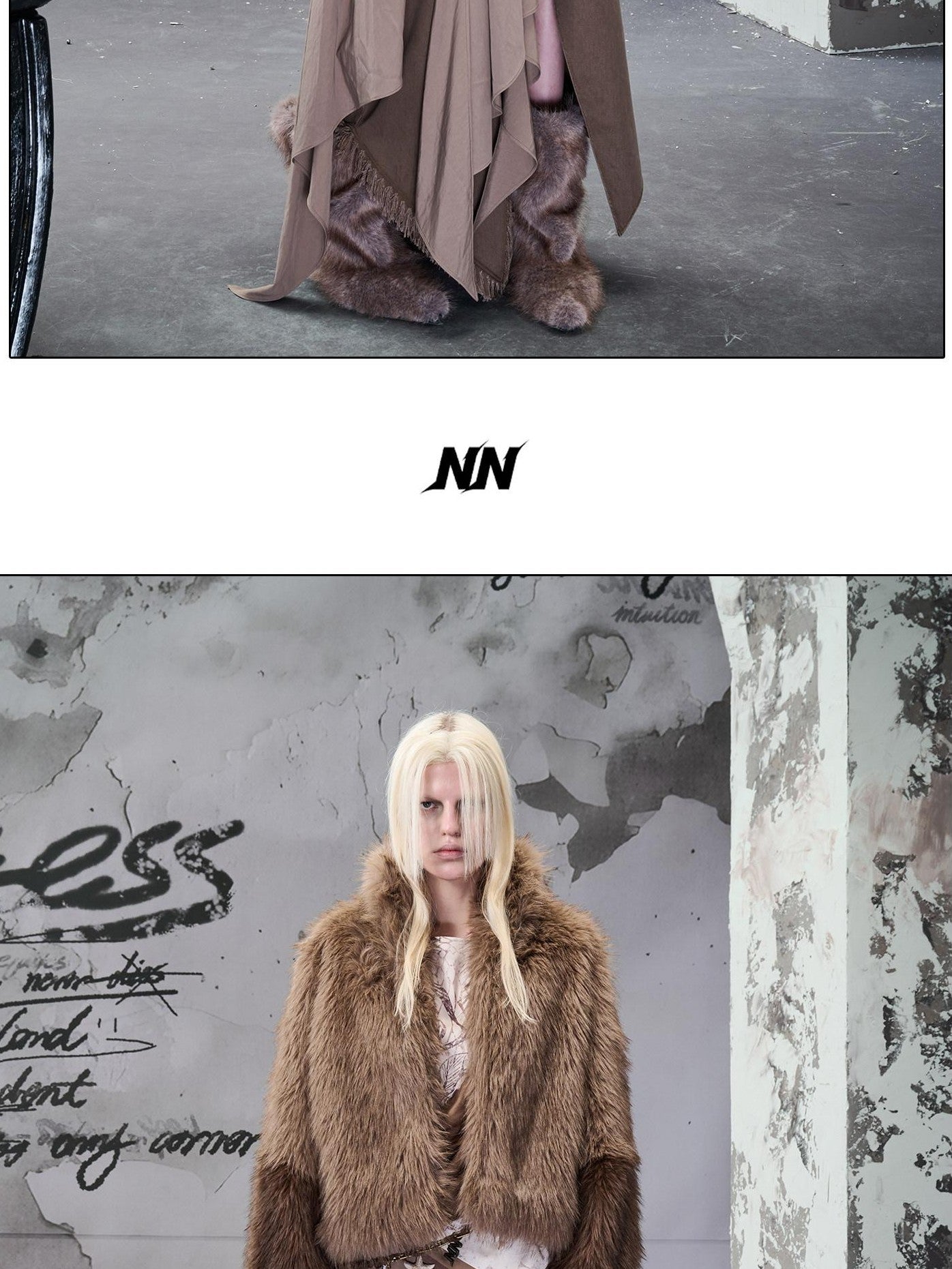 NORTH NODE Colorblock Patchwork Layered Asymmetrical Women&